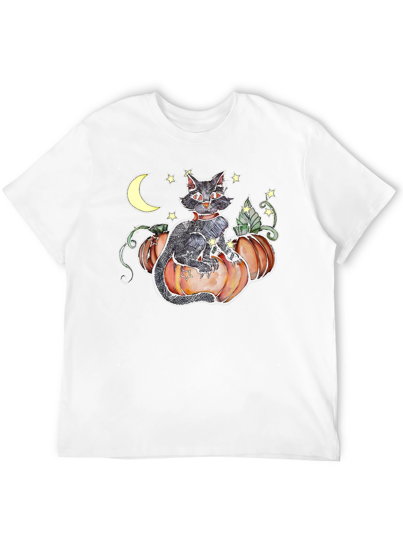 Halloween Cat Pumpkin T-Shirt