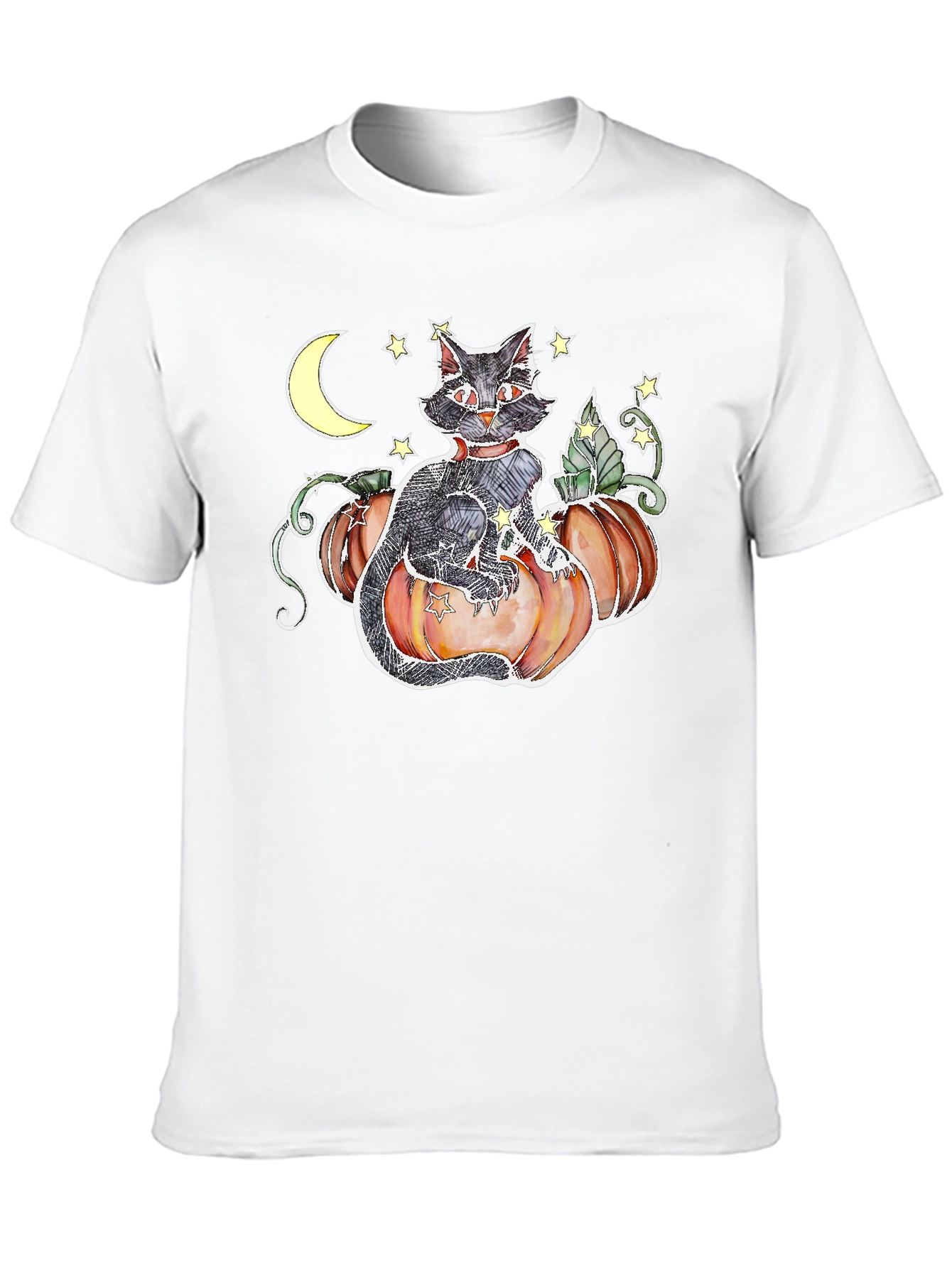 Halloween Cat Pumpkin T-Shirt