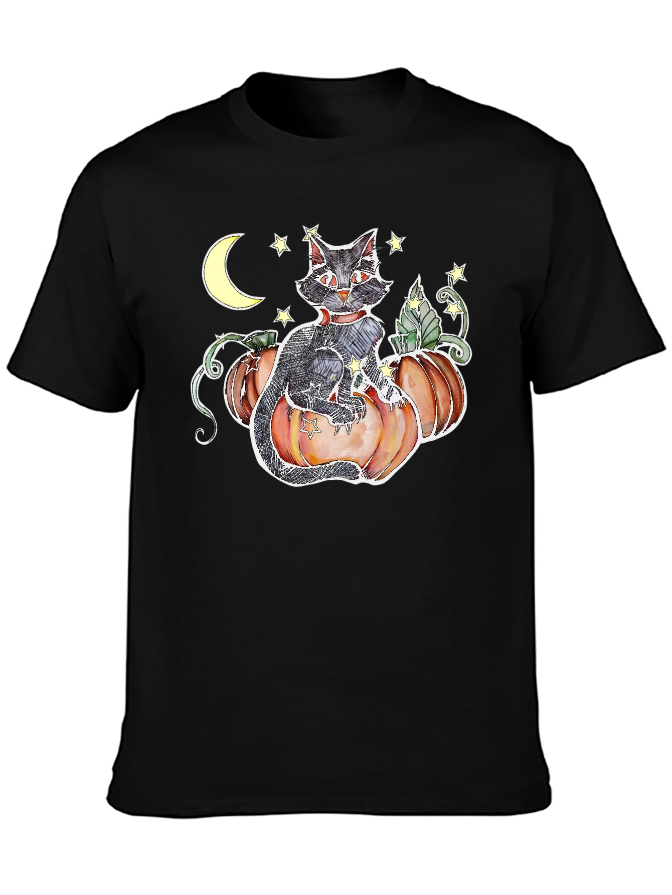 Halloween Cat Pumpkin T-Shirt