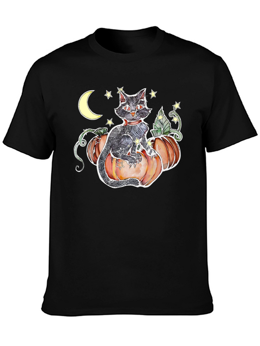 Halloween Cat Pumpkin T-Shirt