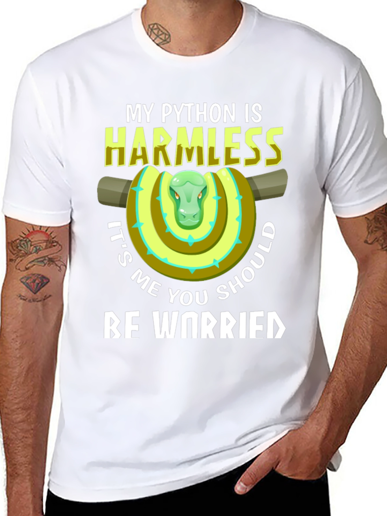 My Python Is Harmless Funny Snake T-Shirt