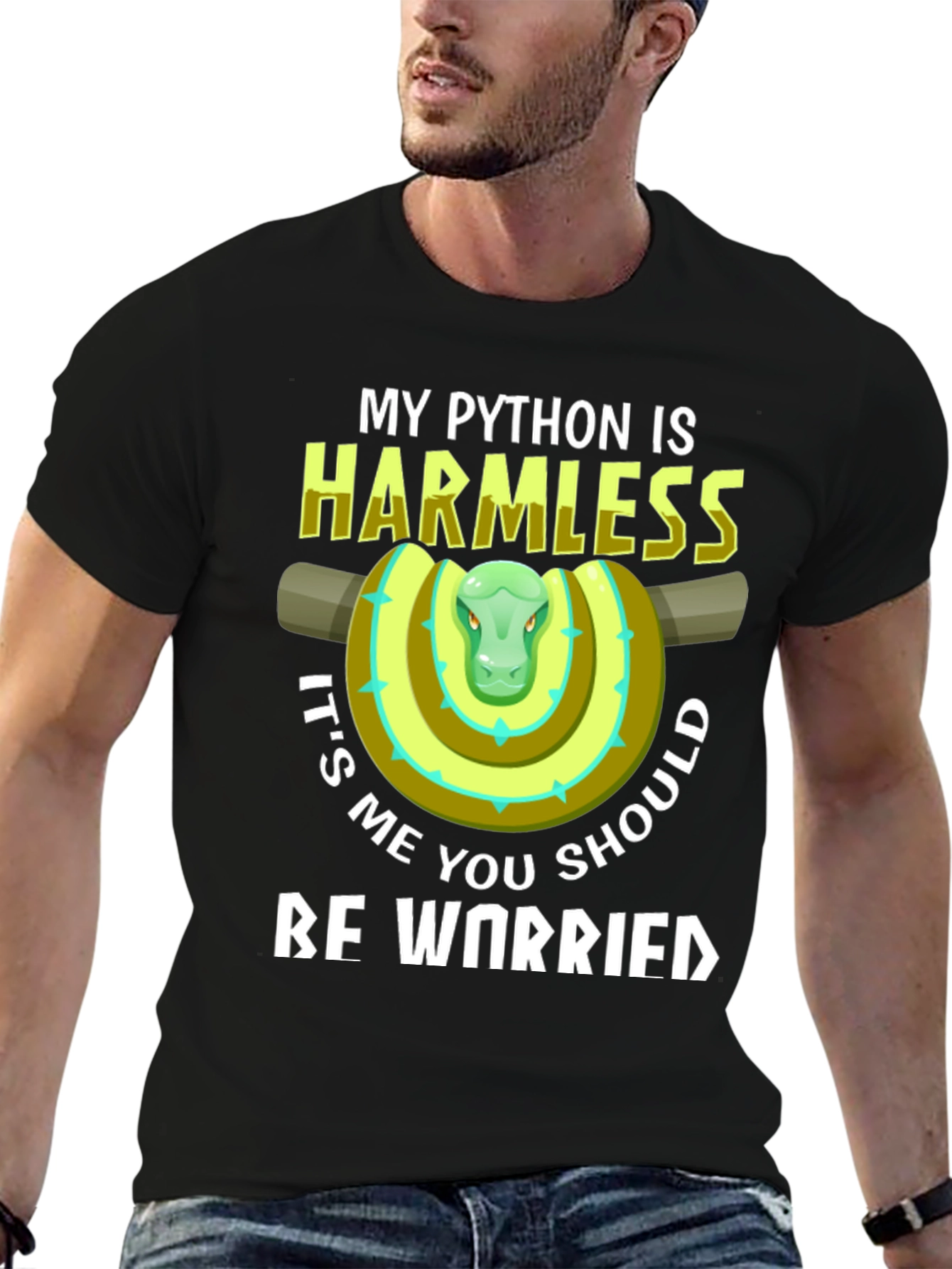 My Python Is Harmless Funny Snake T-Shirt