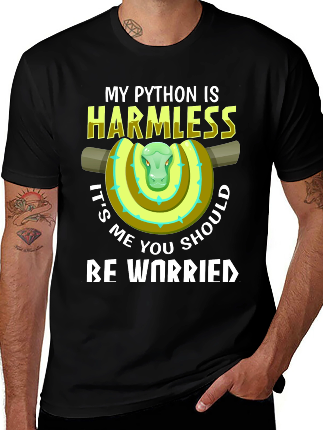 My Python Is Harmless Funny Snake T-Shirt