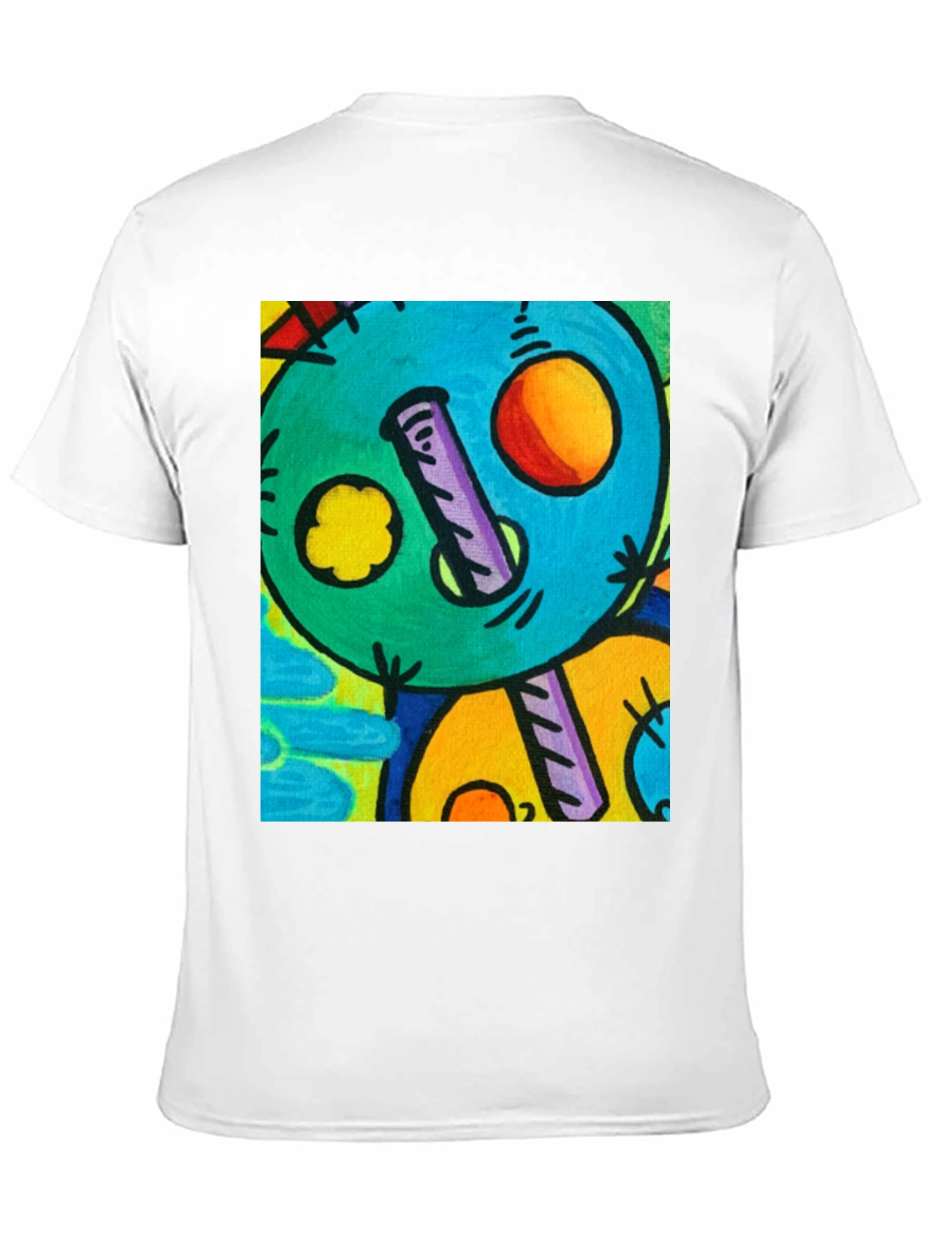 Abstract Art Graphic Print Black T-Shirt