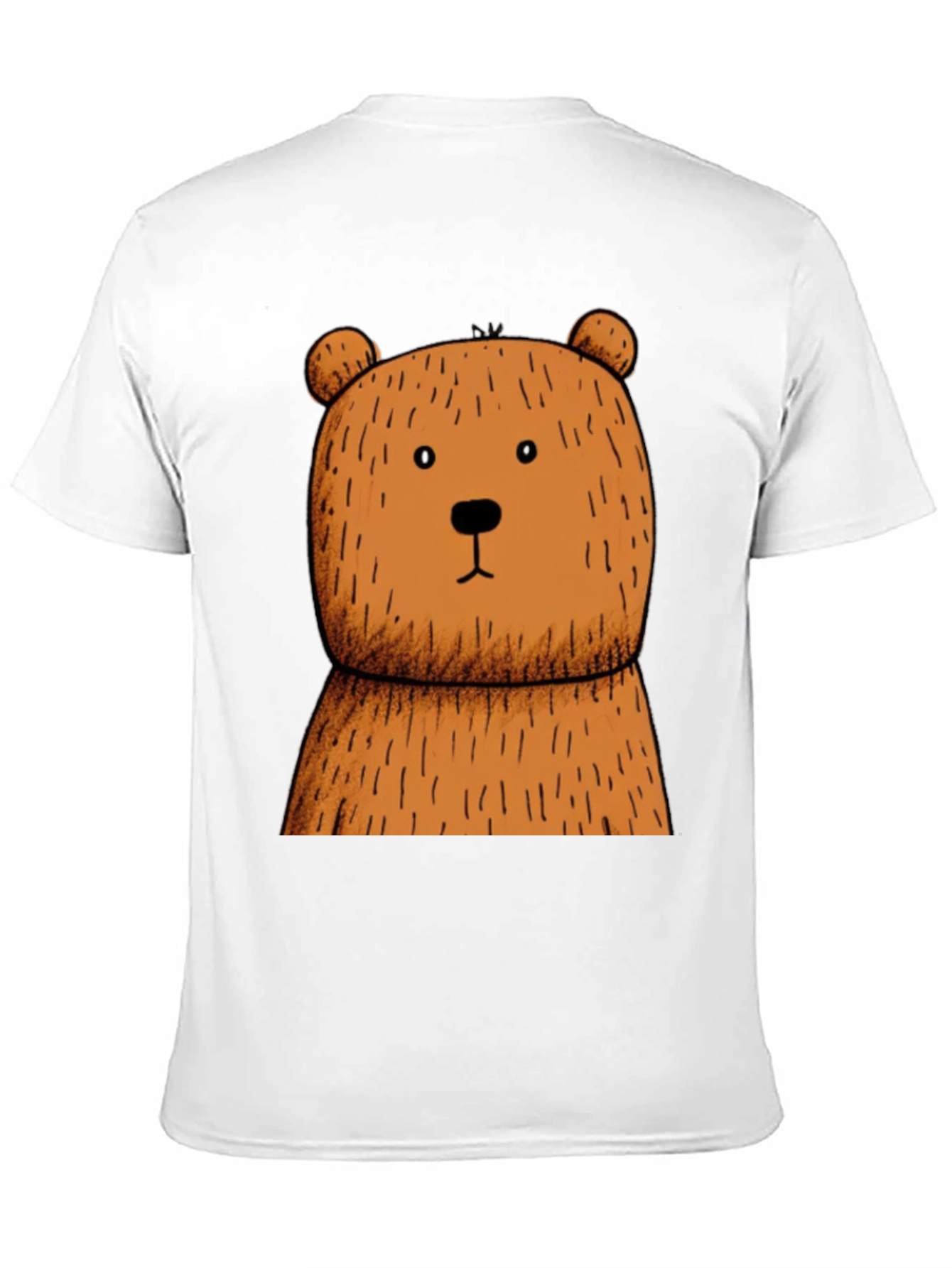 Black T-Shirt with Brown Bear Graphic