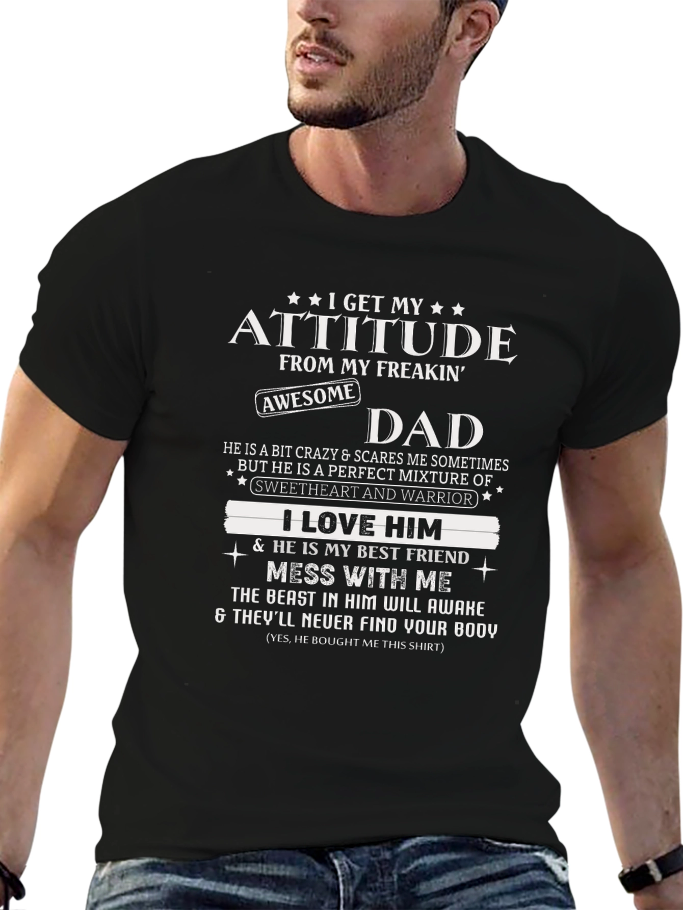 Attitude From My Freakin Awesome Dad Graphic T-Shirt