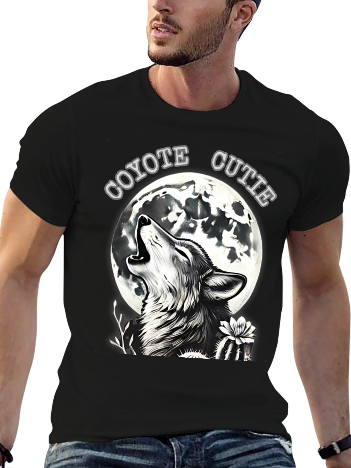 Coyote Cutie T-Shirt - Wolf Howling at Moon