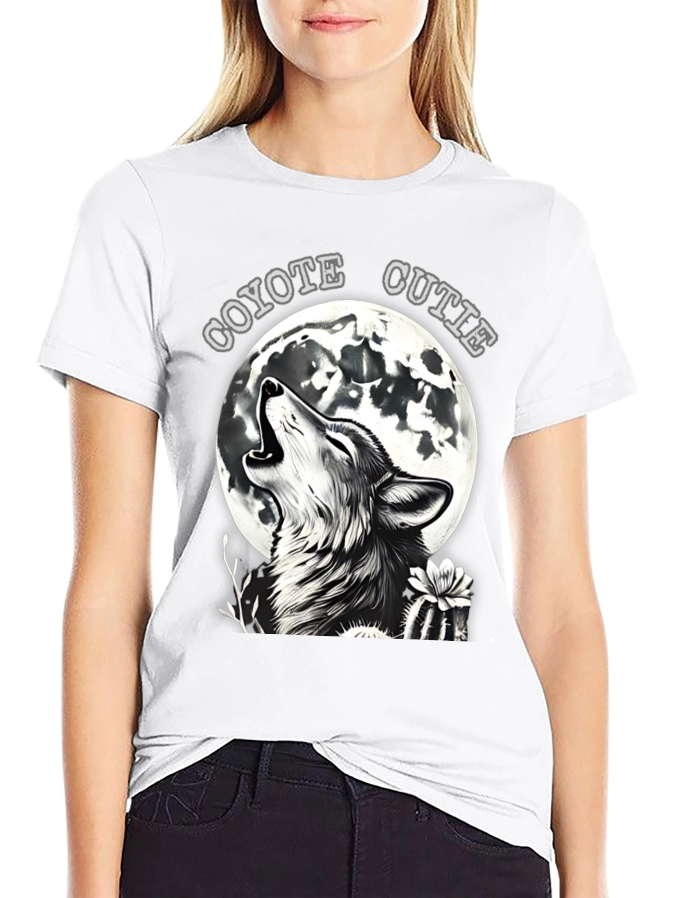 Coyote Cutie T-Shirt - Wolf Howling at Moon