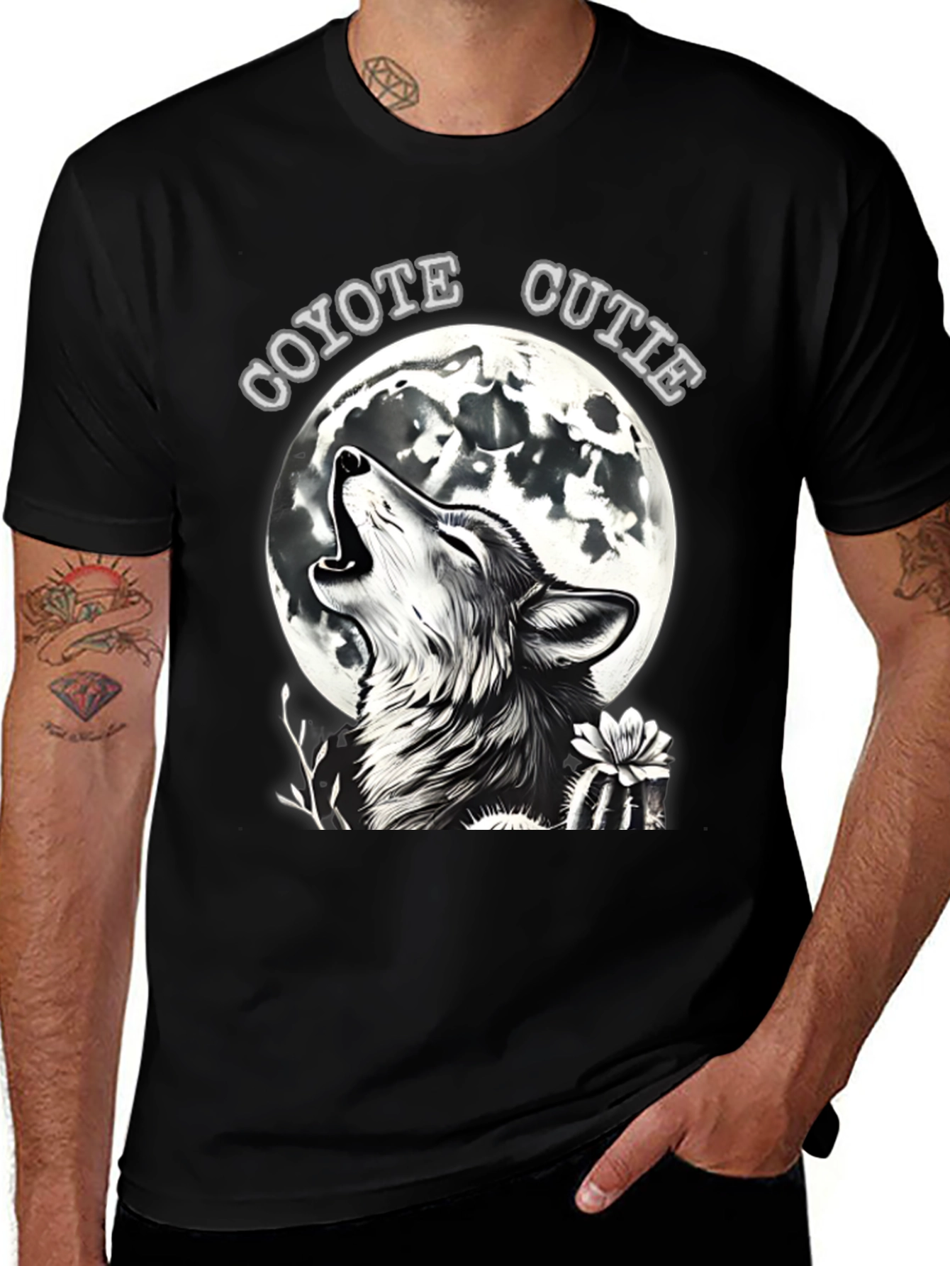 Coyote Cutie T-Shirt - Wolf Howling at Moon