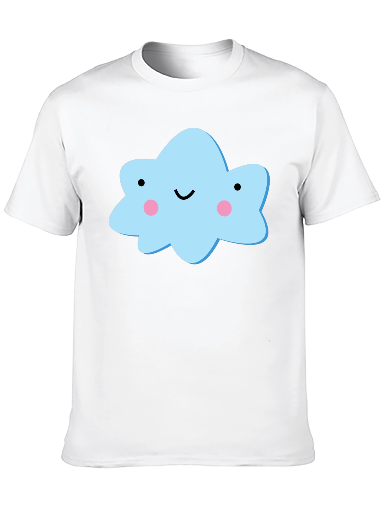 Cute Cloud Graphic Black T-Shirt