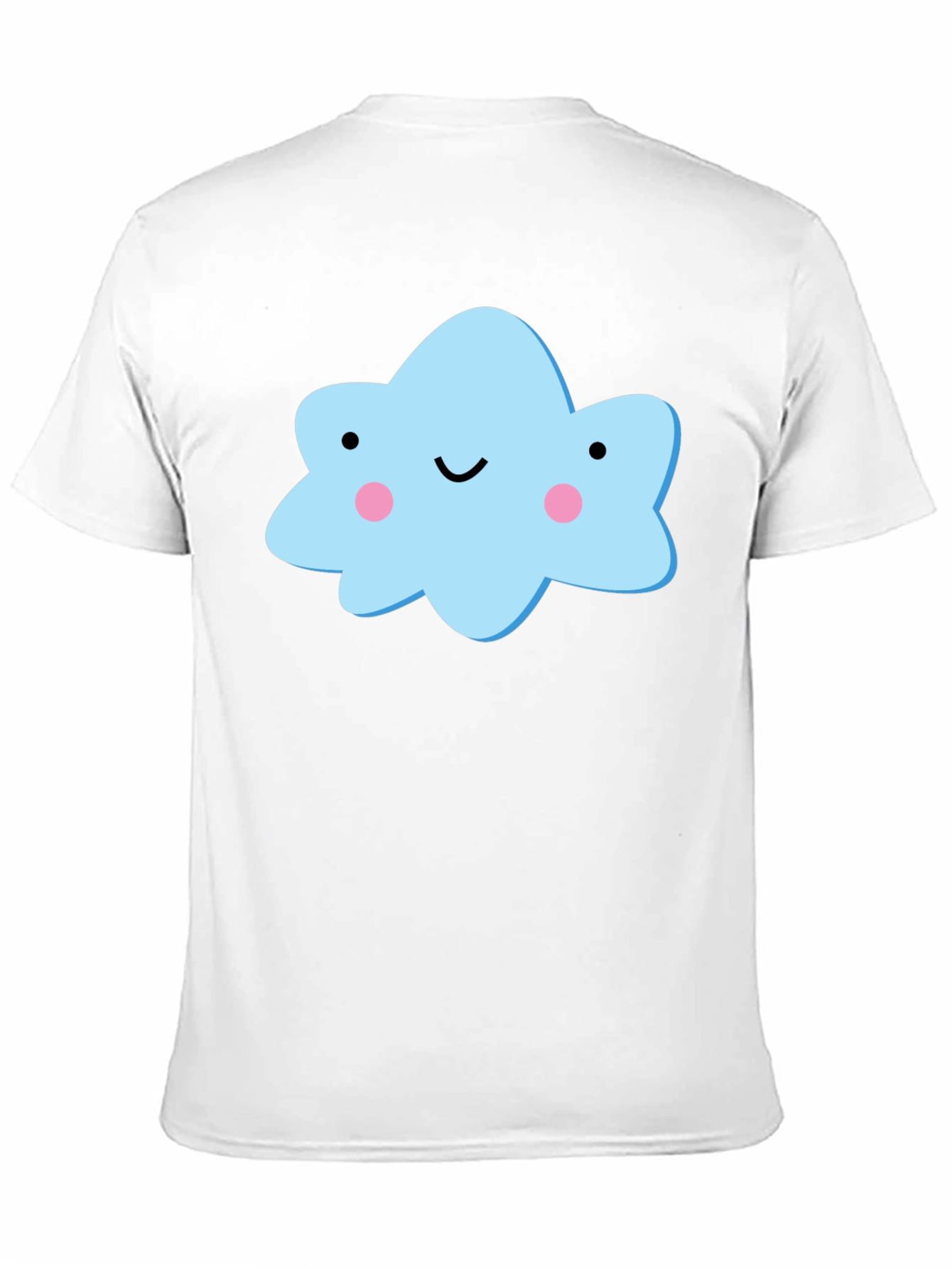 Cute Cloud Graphic Black T-Shirt