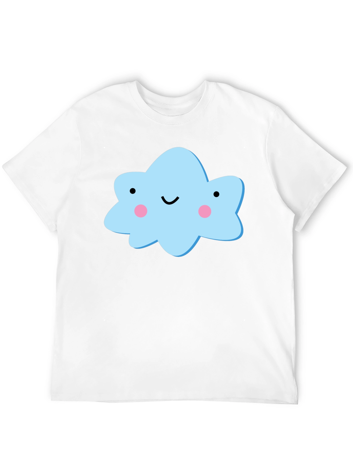 Cute Cloud Graphic Black T-Shirt