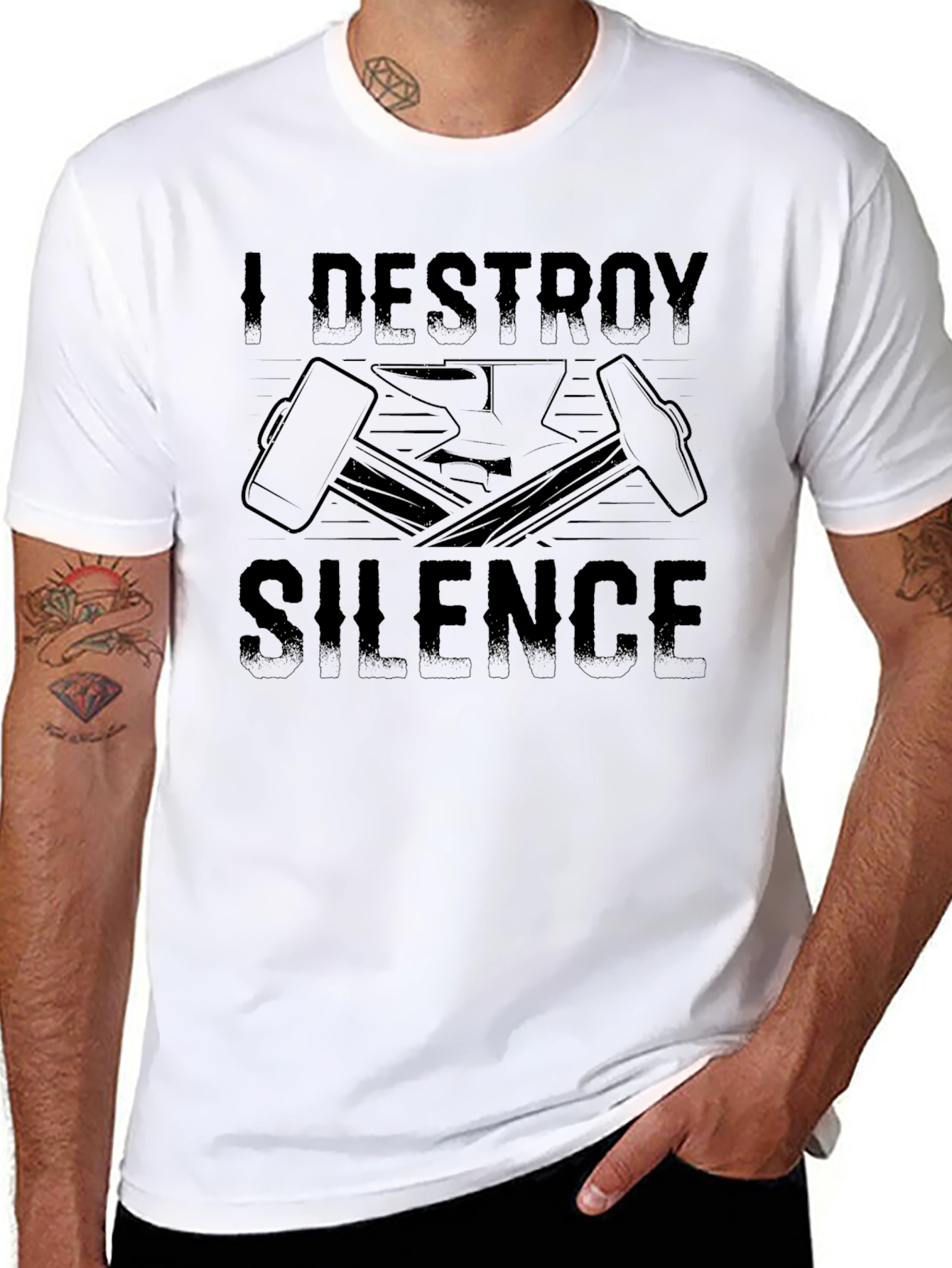 I Destroy Silence Blacksmith T-Shirt