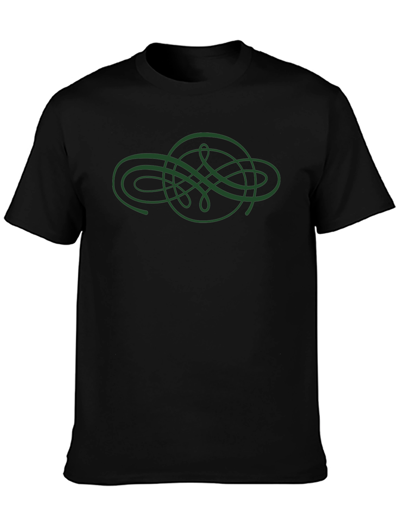 Celtic Knot Graphic Tee - Black Cotton Casual