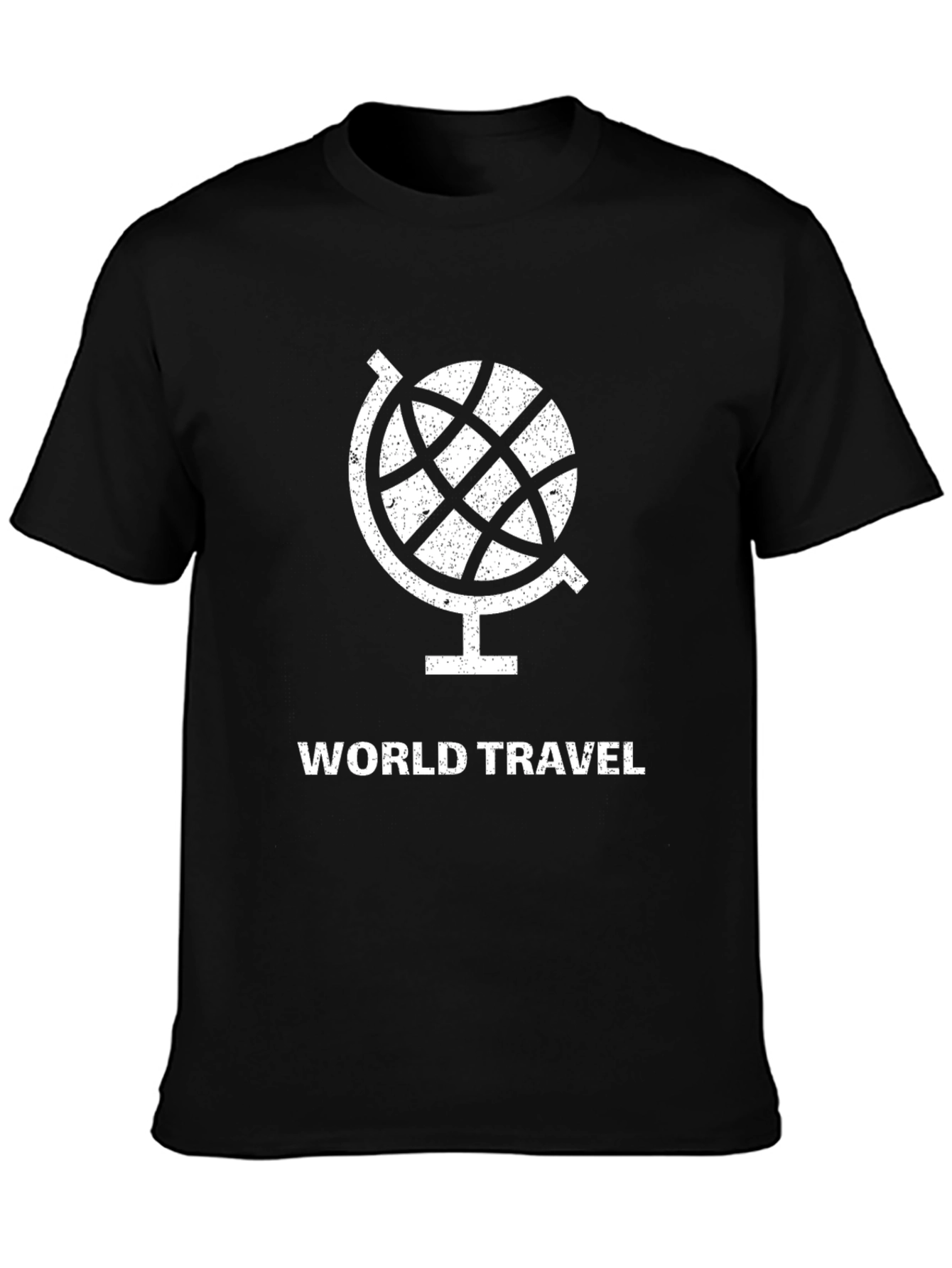 World Travel Globe Graphic T-Shirt - Black