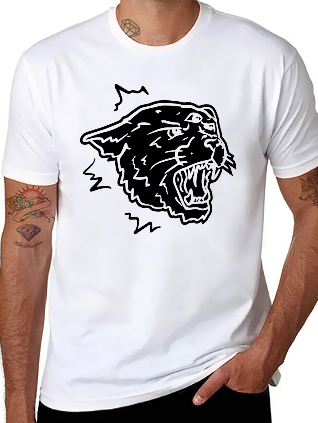 Black Panther Graphic T-Shirt - Mens Casual Tee