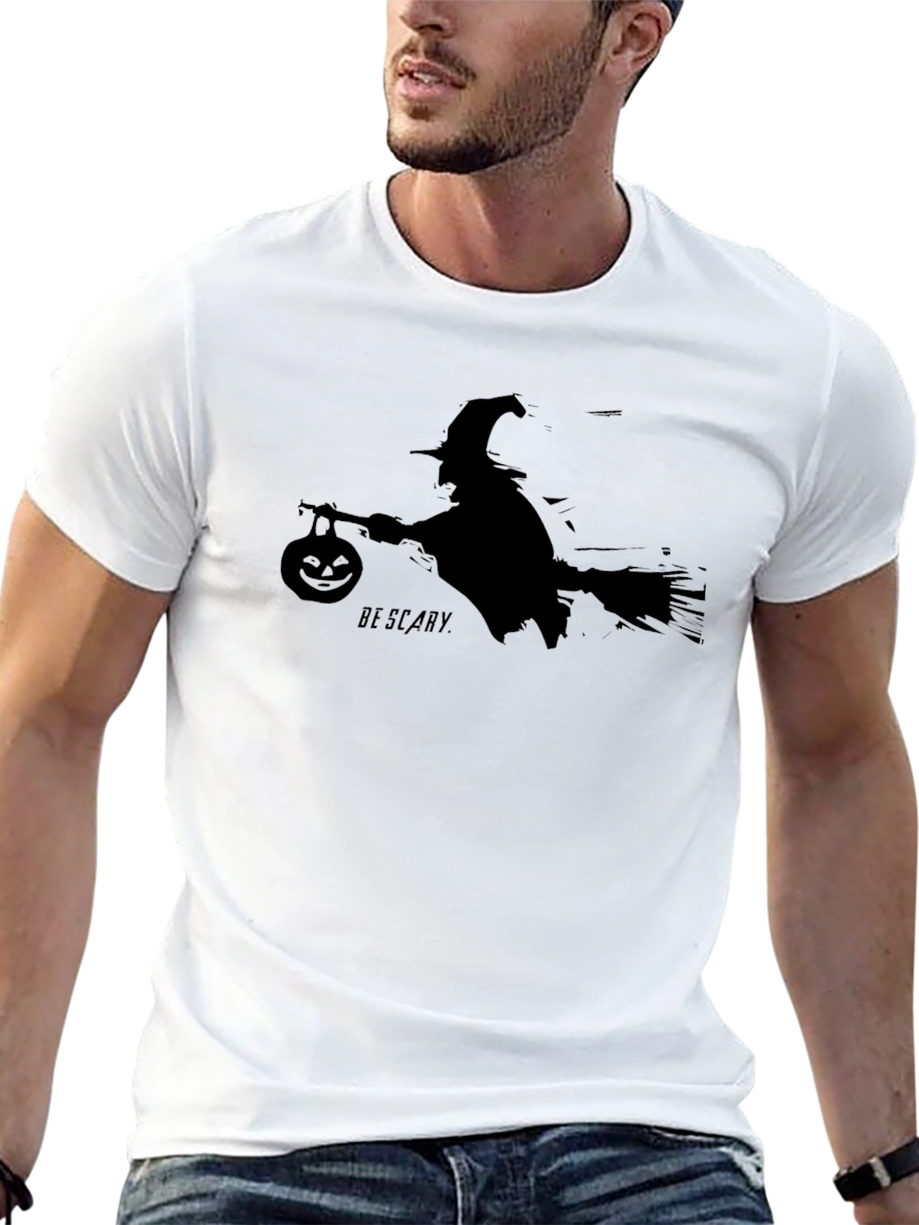 Halloween Witch Ride Black T-Shirt