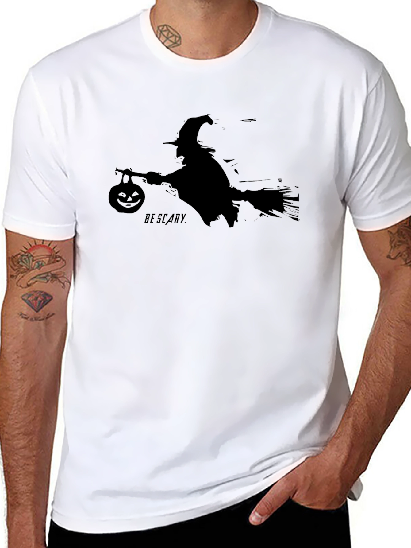 Halloween Witch Ride Black T-Shirt
