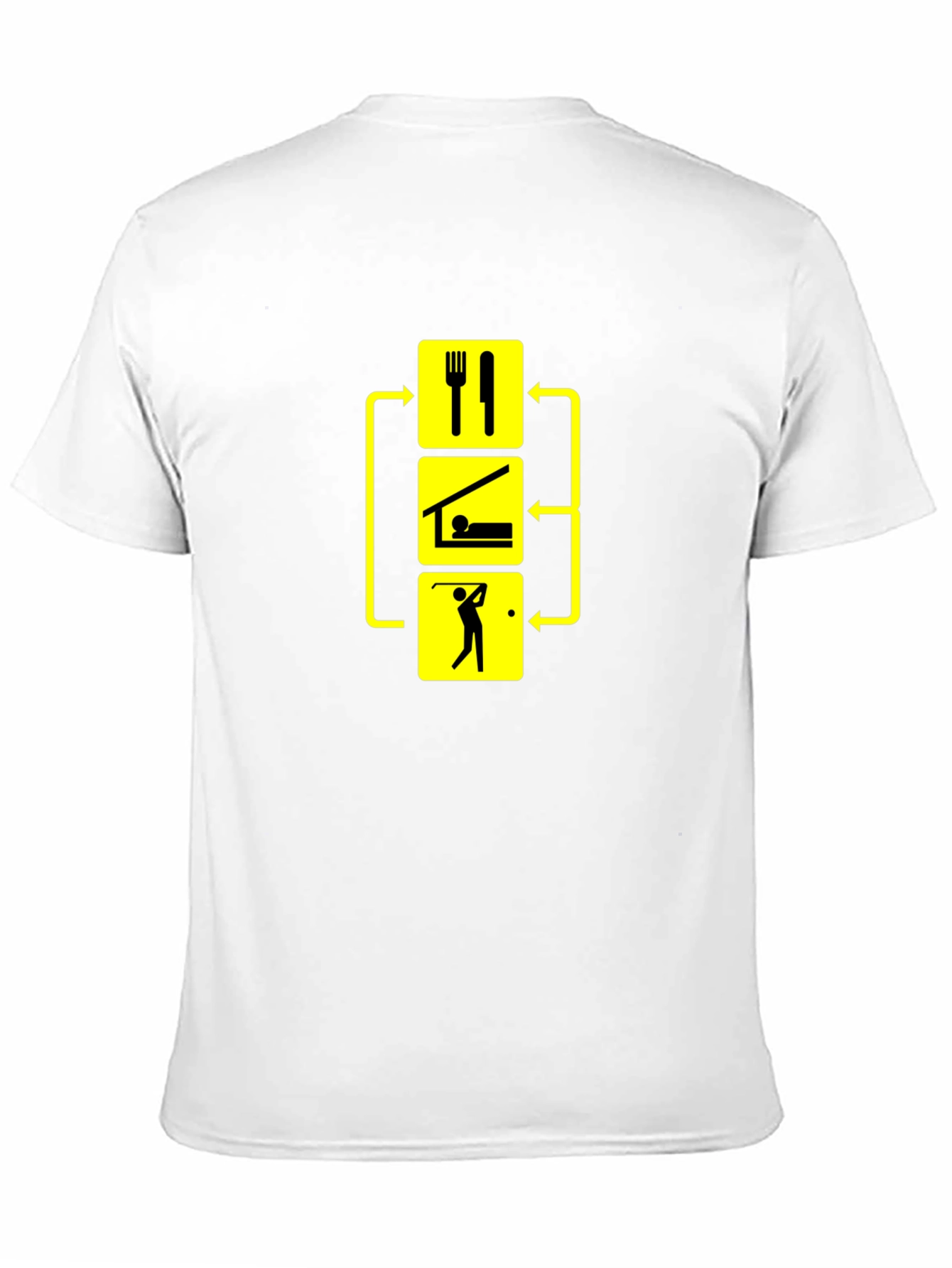 Eat Sleep Golf T-Shirt - Black Cotton Tee