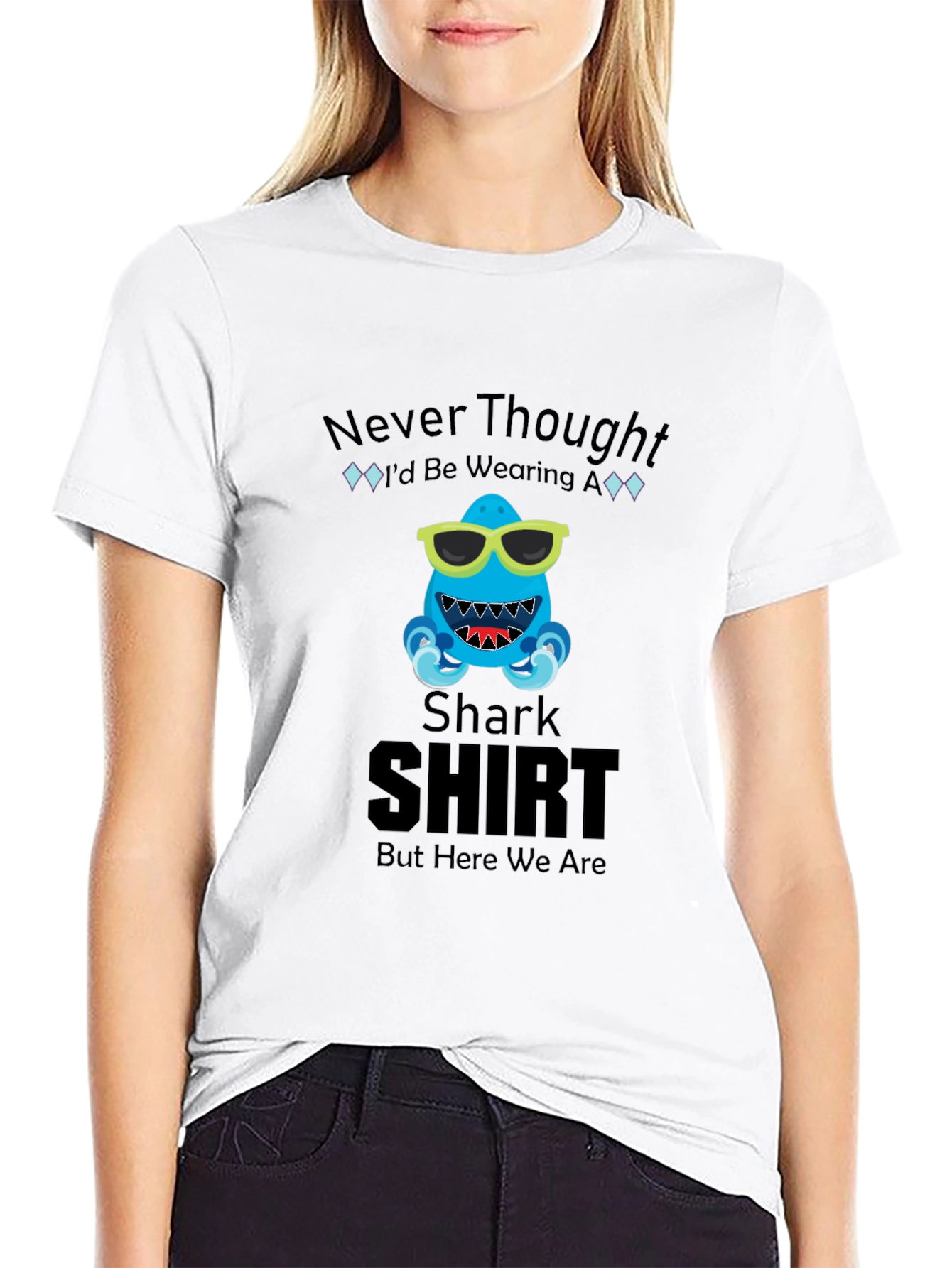 Novelty Shark Shirt - Funny Graphic Tee
