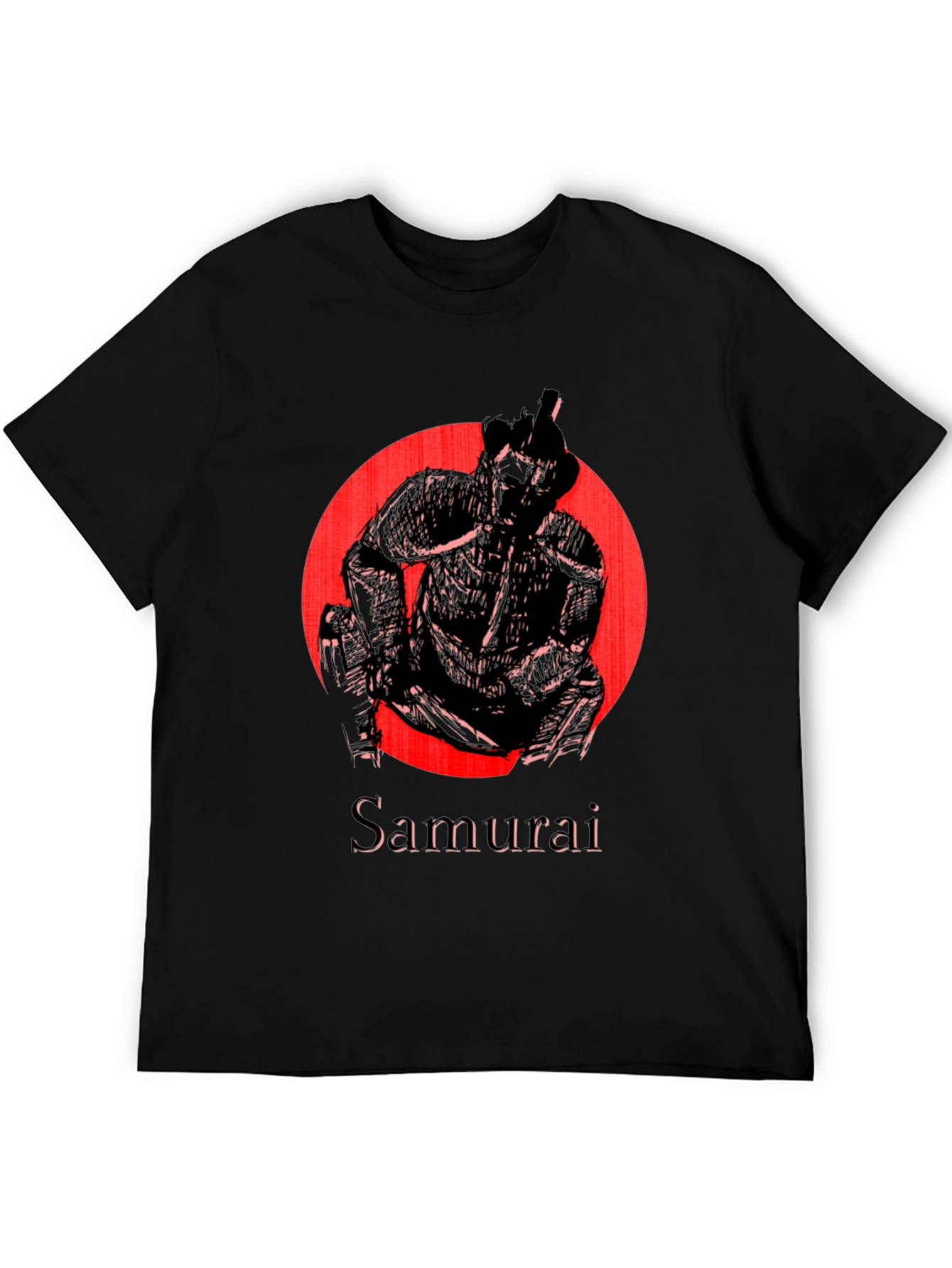 Samurai Graphic T-Shirt - Bold Black Tee