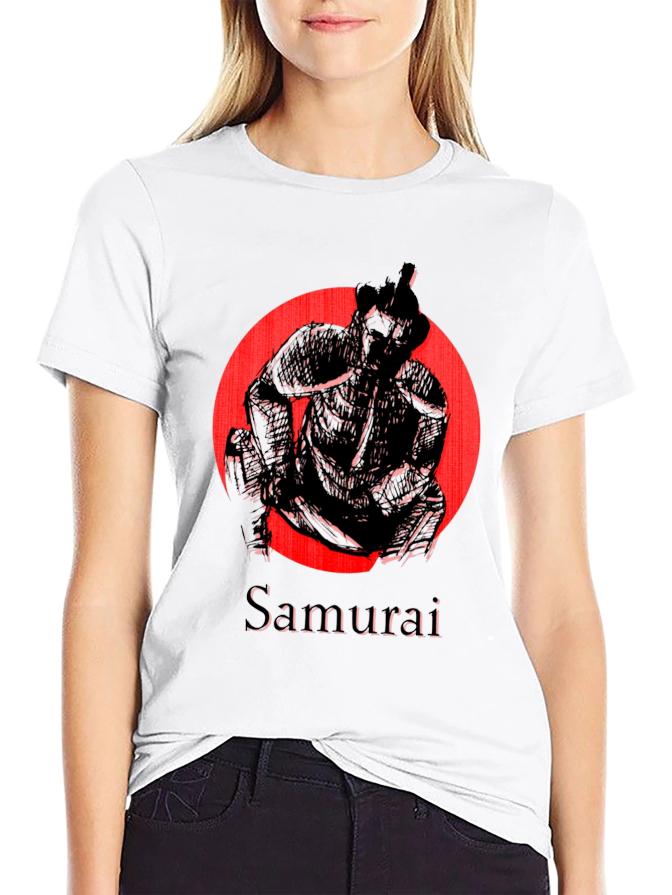 Samurai Graphic T-Shirt - Bold Black Tee