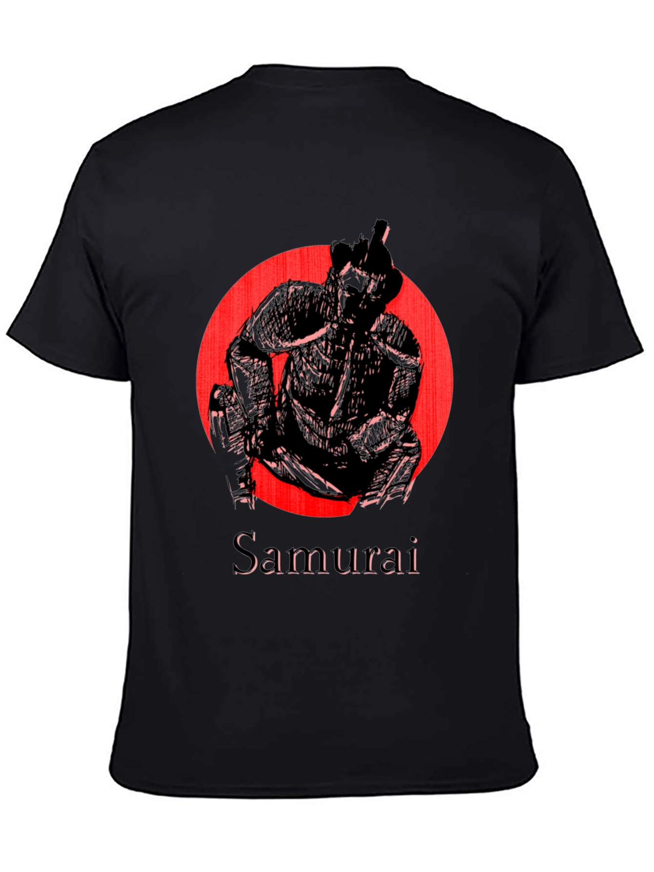 Samurai Graphic T-Shirt - Bold Black Tee