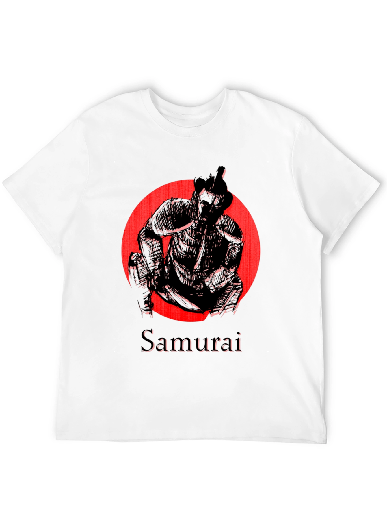 Samurai Graphic T-Shirt - Bold Black Tee