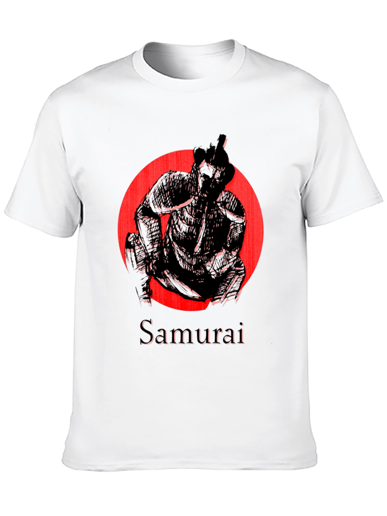 Samurai Graphic T-Shirt - Bold Black Tee