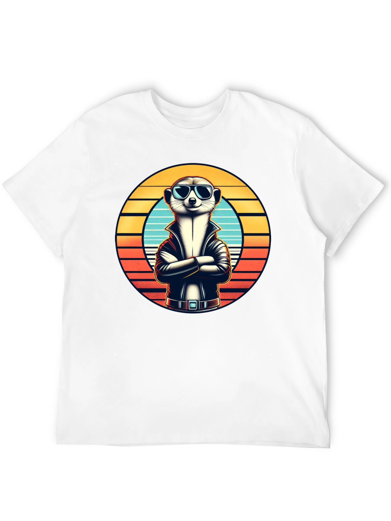 Cool Meerkat T-Shirt - Retro Style