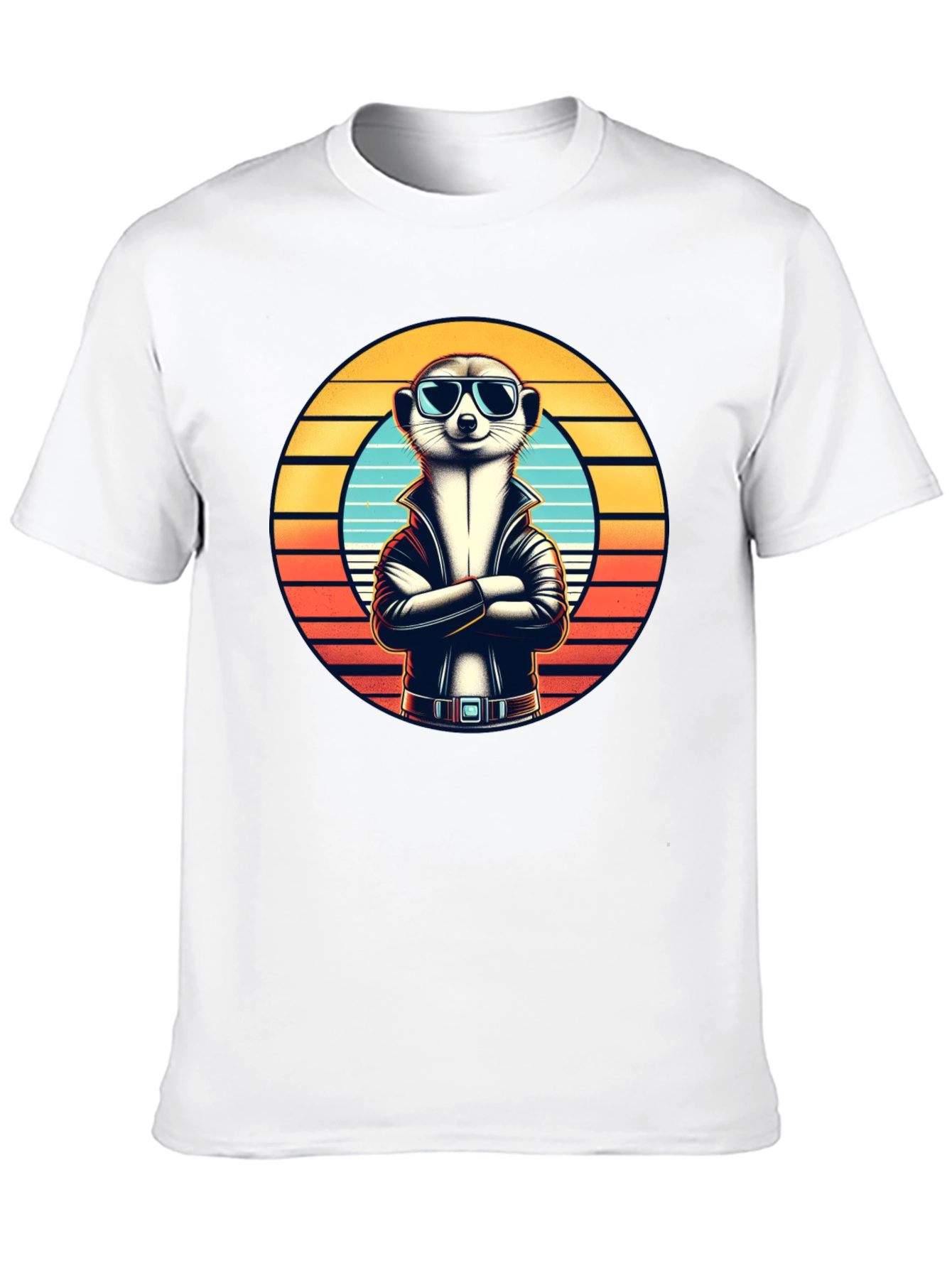 Cool Meerkat T-Shirt - Retro Style