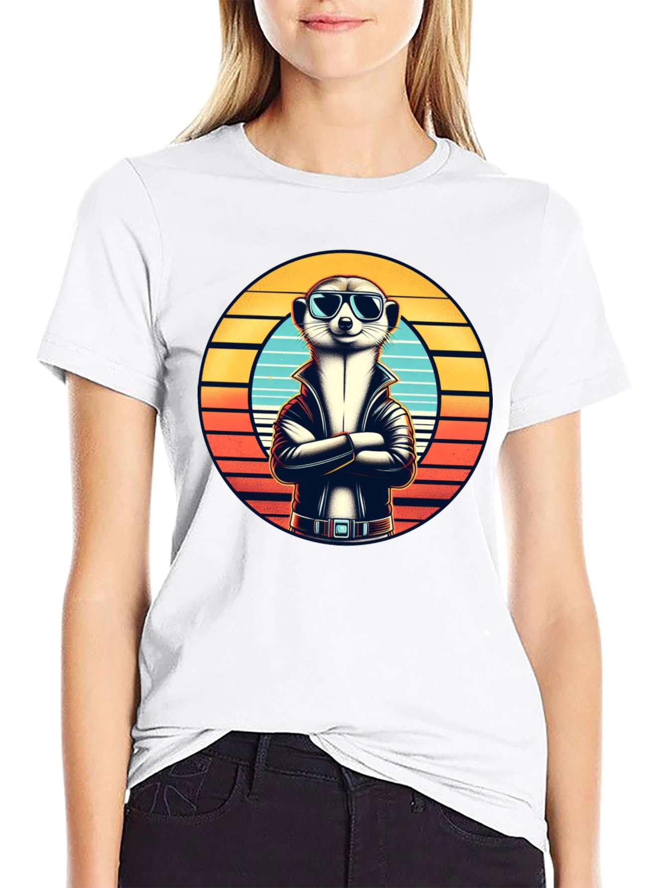 Cool Meerkat T-Shirt - Retro Style