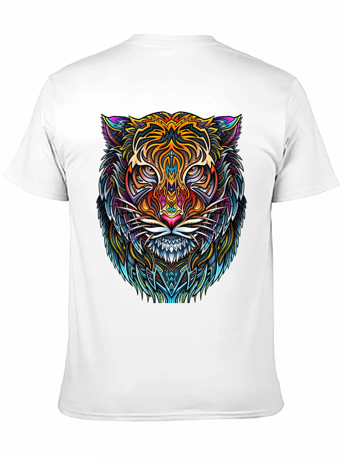 Vibrant Tiger Graphic Tee - Mens Black T-Shirt