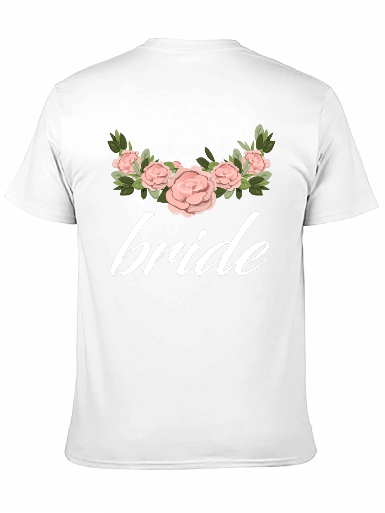 Bride Floral Graphic Black T-Shirt