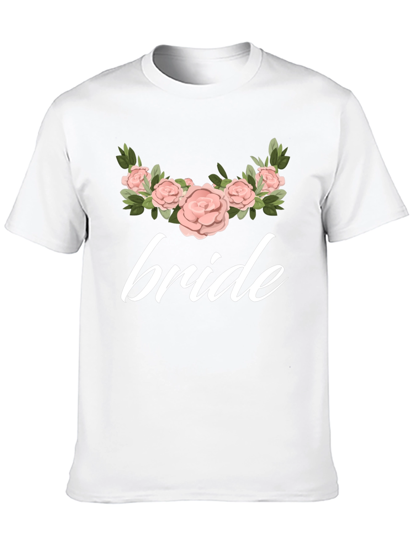 Bride Floral Graphic Black T-Shirt
