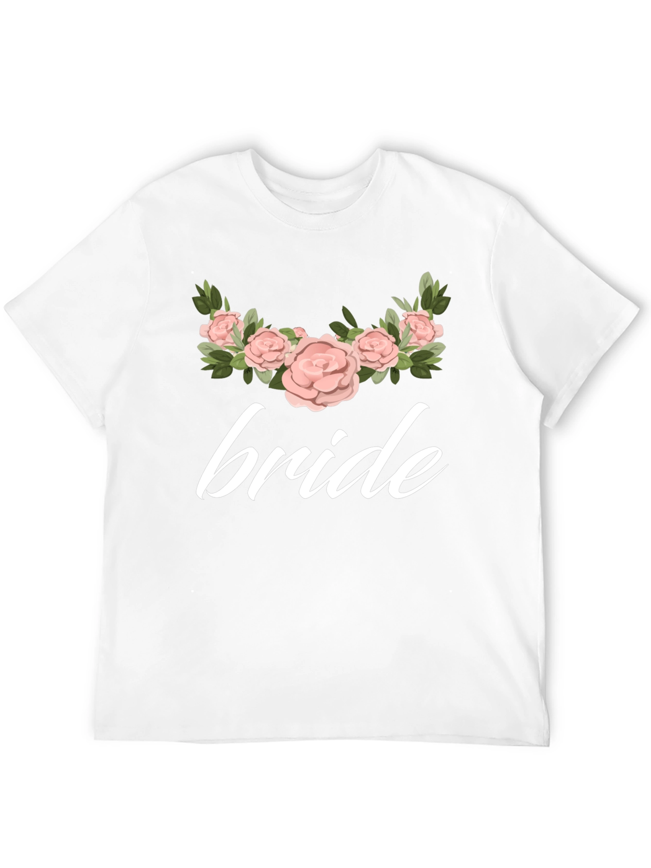 Bride Floral Graphic Black T-Shirt