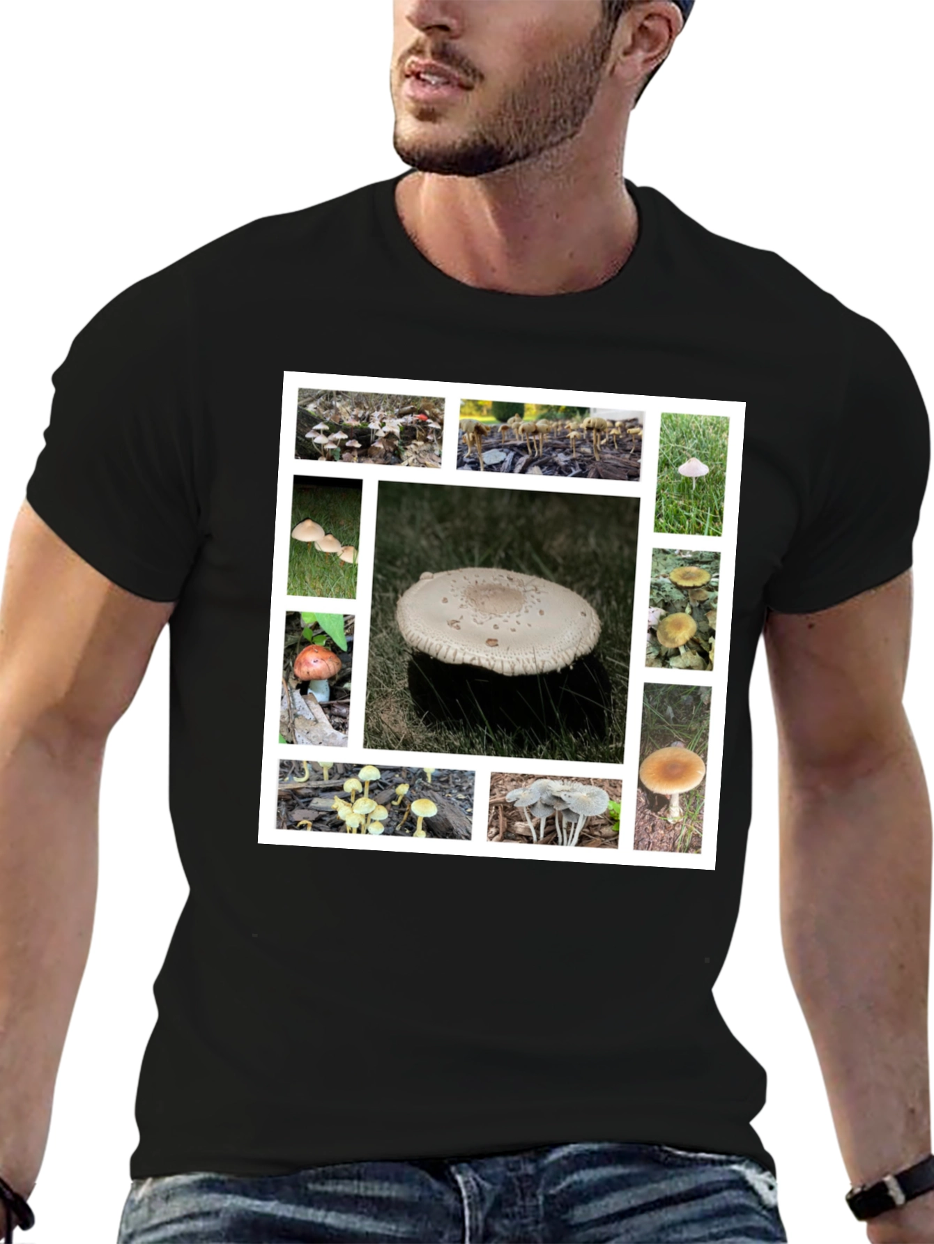 Mushroom Collage Graphic Tee