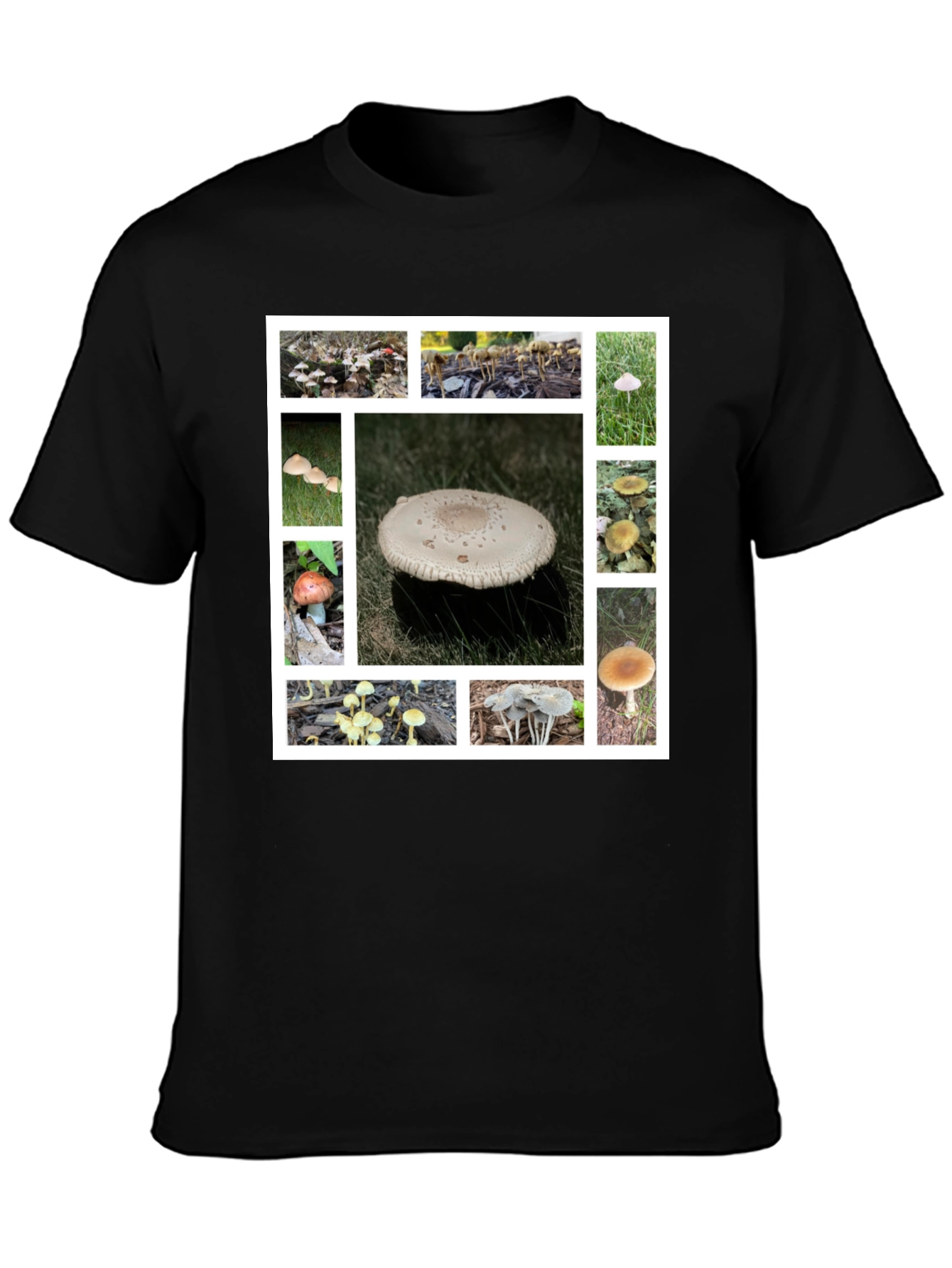 Mushroom Collage Graphic Tee
