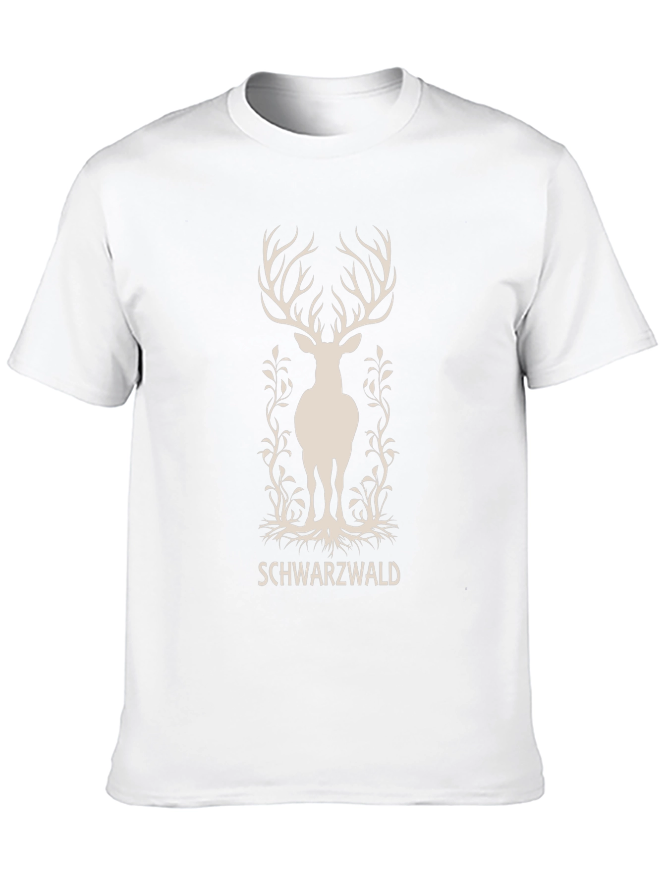 Schwarzwald Deer Graphic T-Shirt - Black