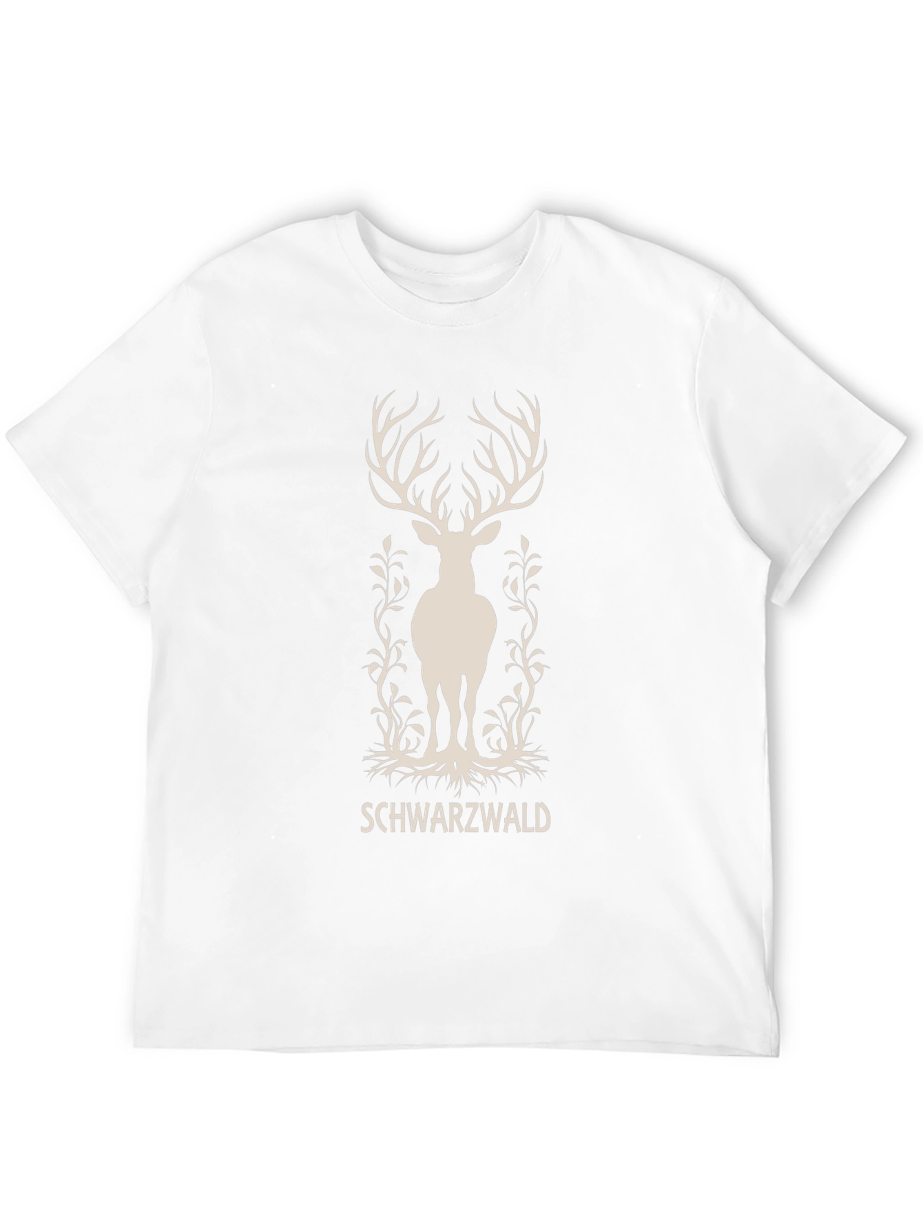 Schwarzwald Deer Graphic T-Shirt - Black