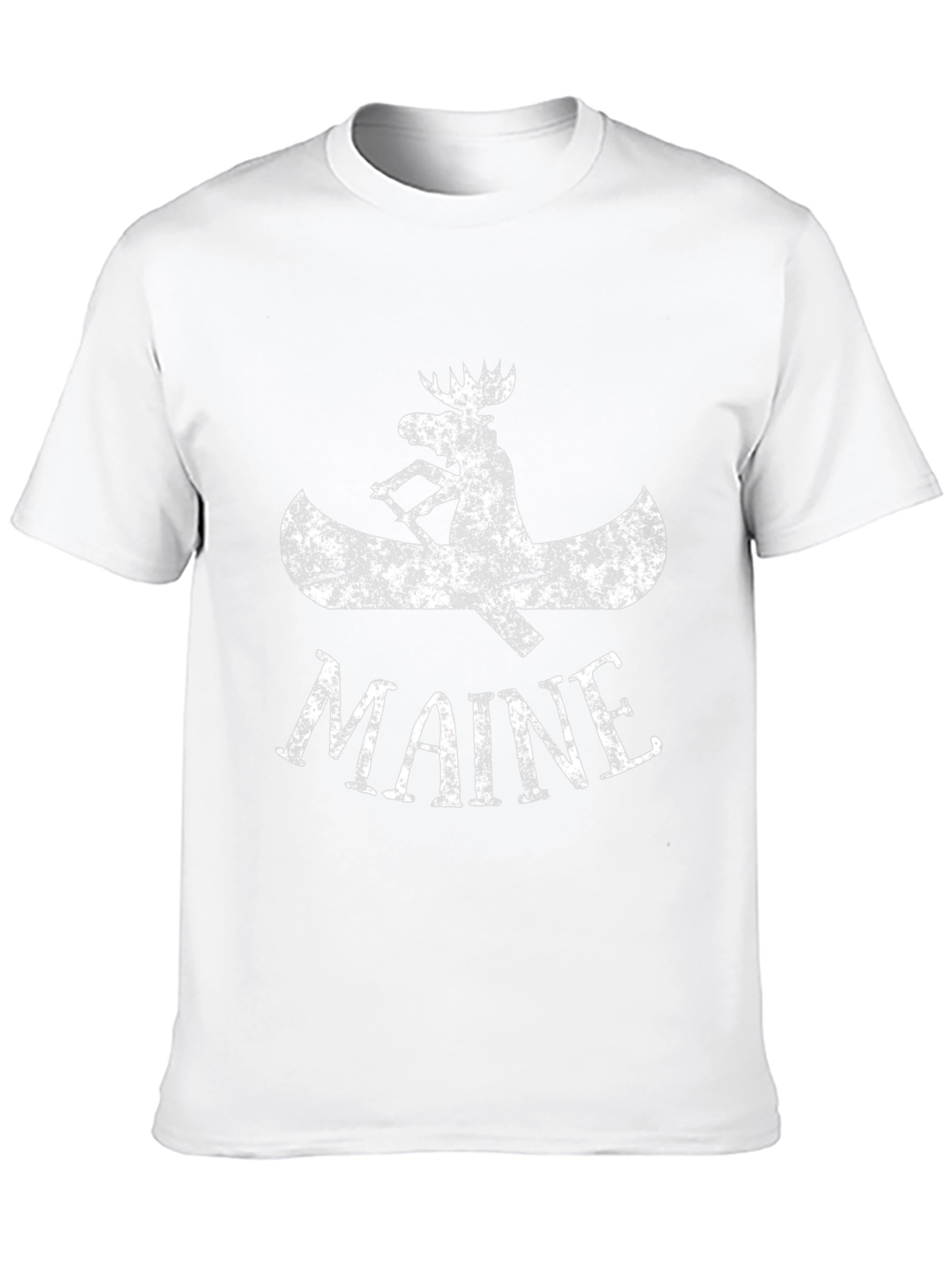 Maine Moose Canoe Graphic T-Shirt - Black