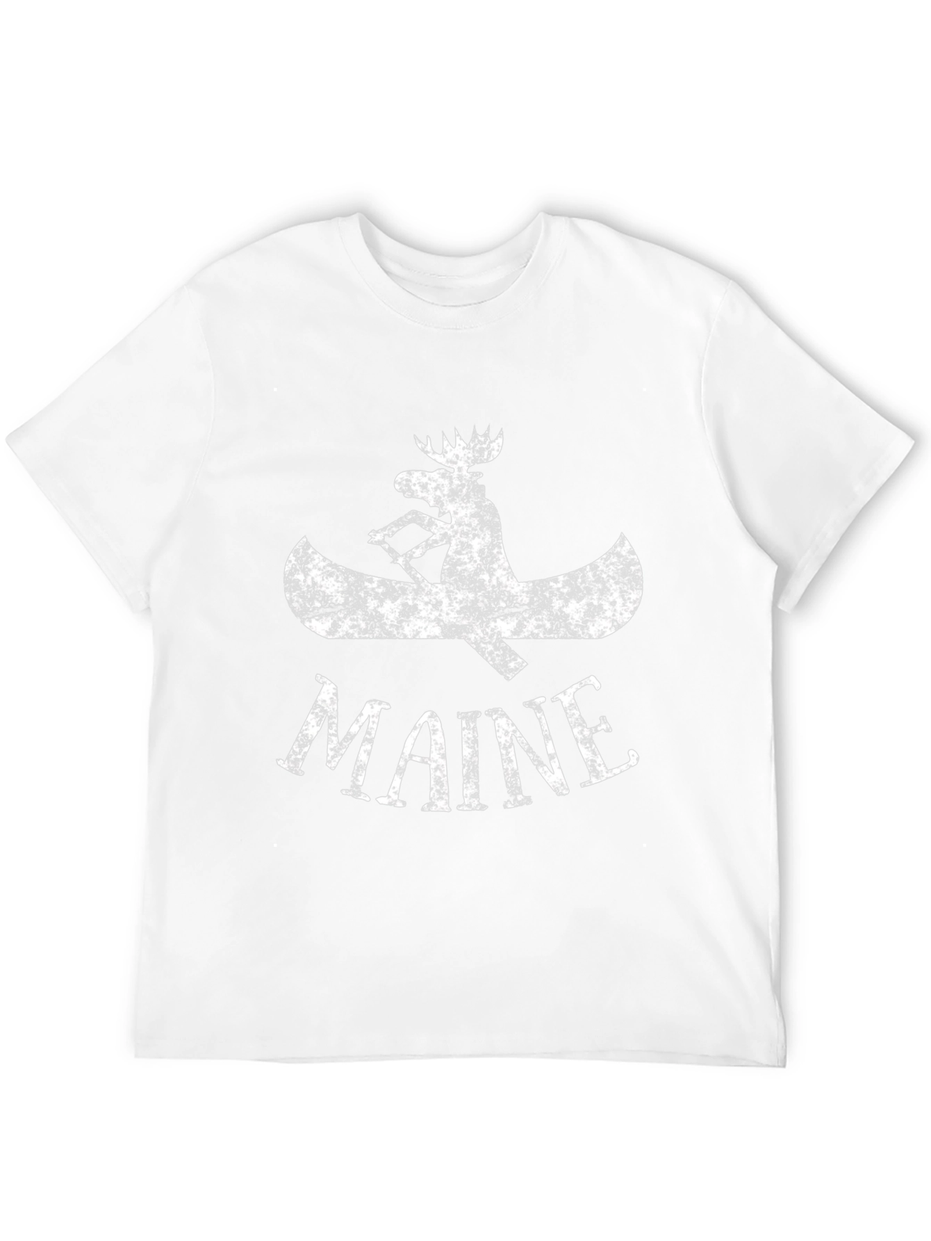 Maine Moose Canoe Graphic T-Shirt - Black