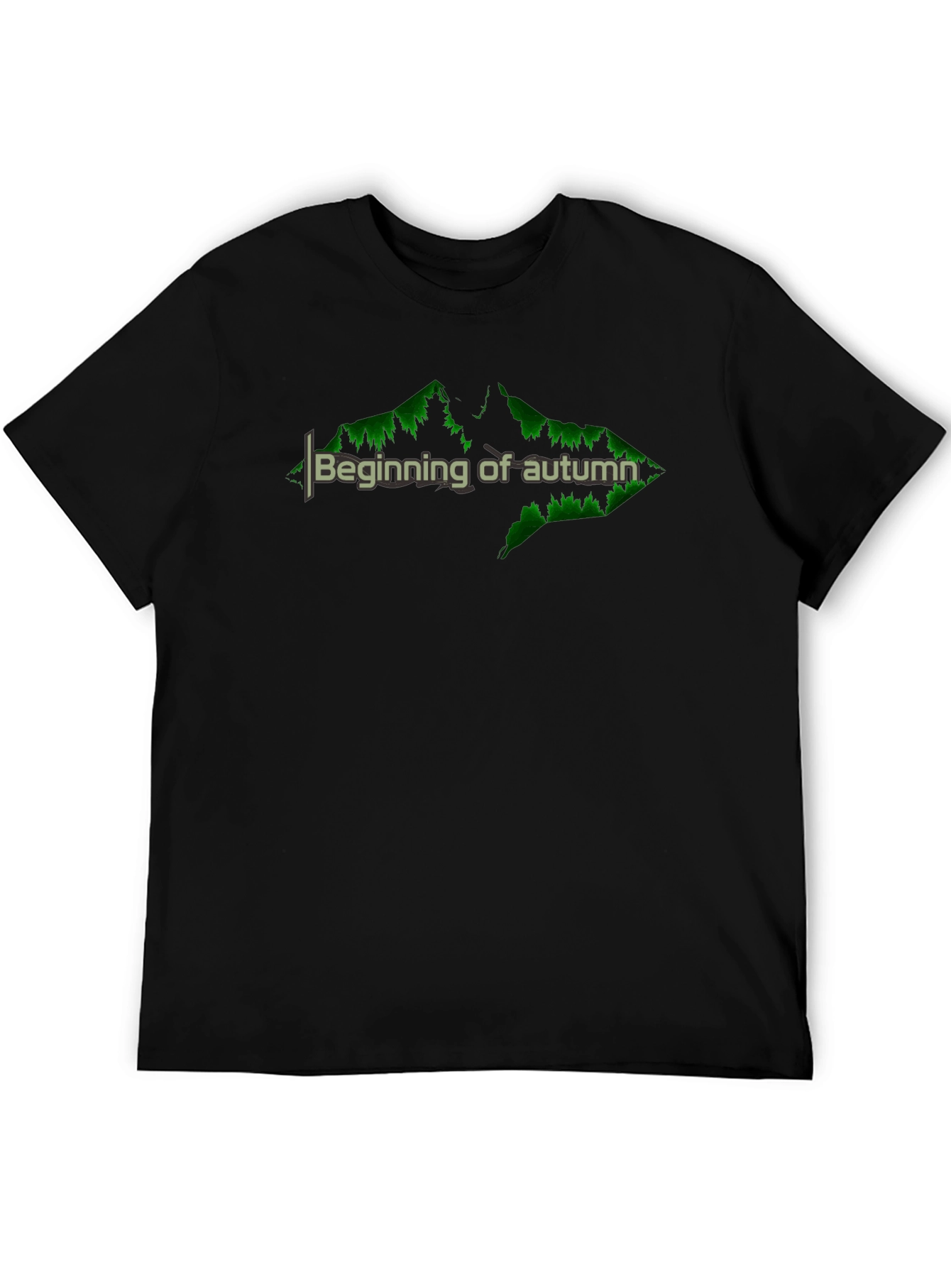 Beginning of Autumn Black T-Shirt