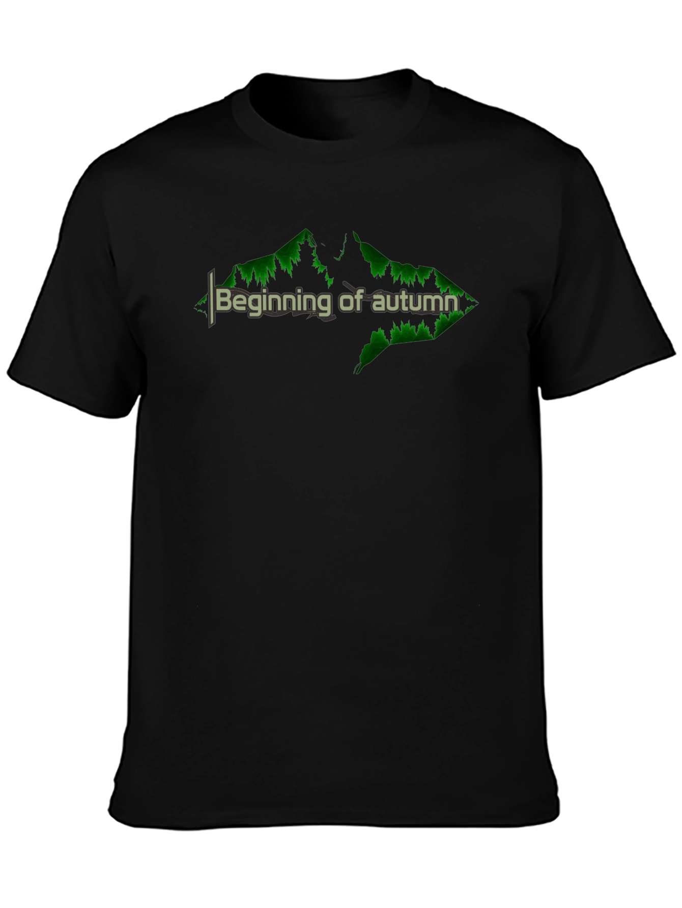 Beginning of Autumn Black T-Shirt