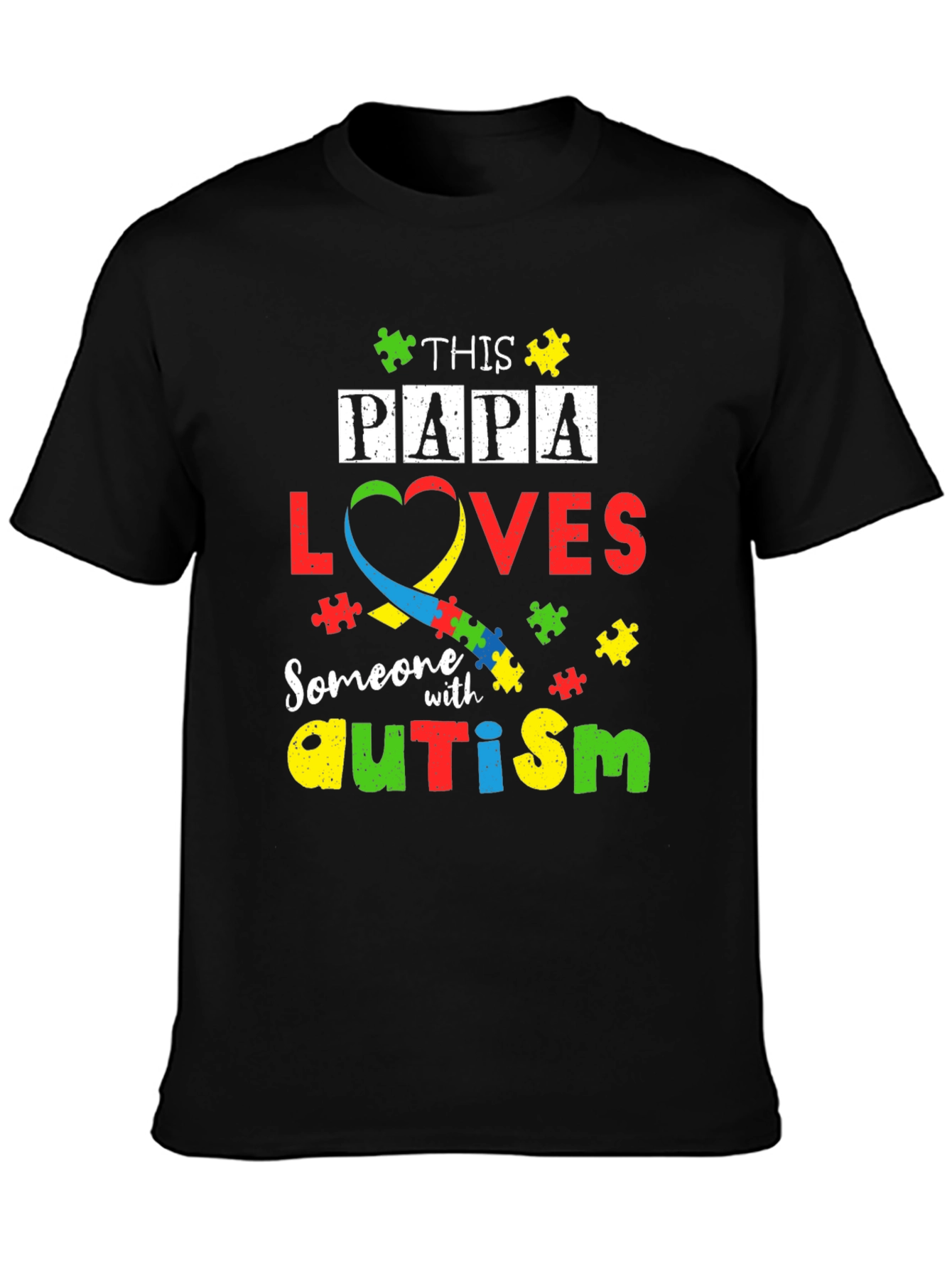 Papa Loves Autism T-Shirt