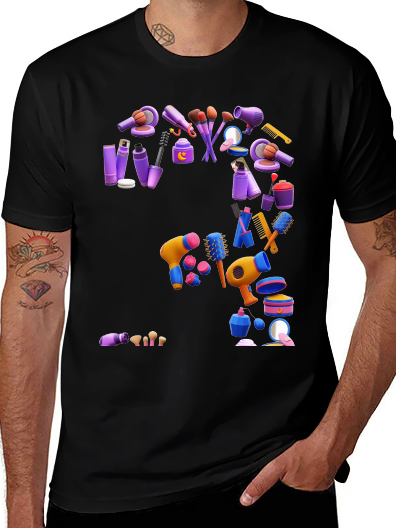 Makeup Tools Graphic T-Shirt
