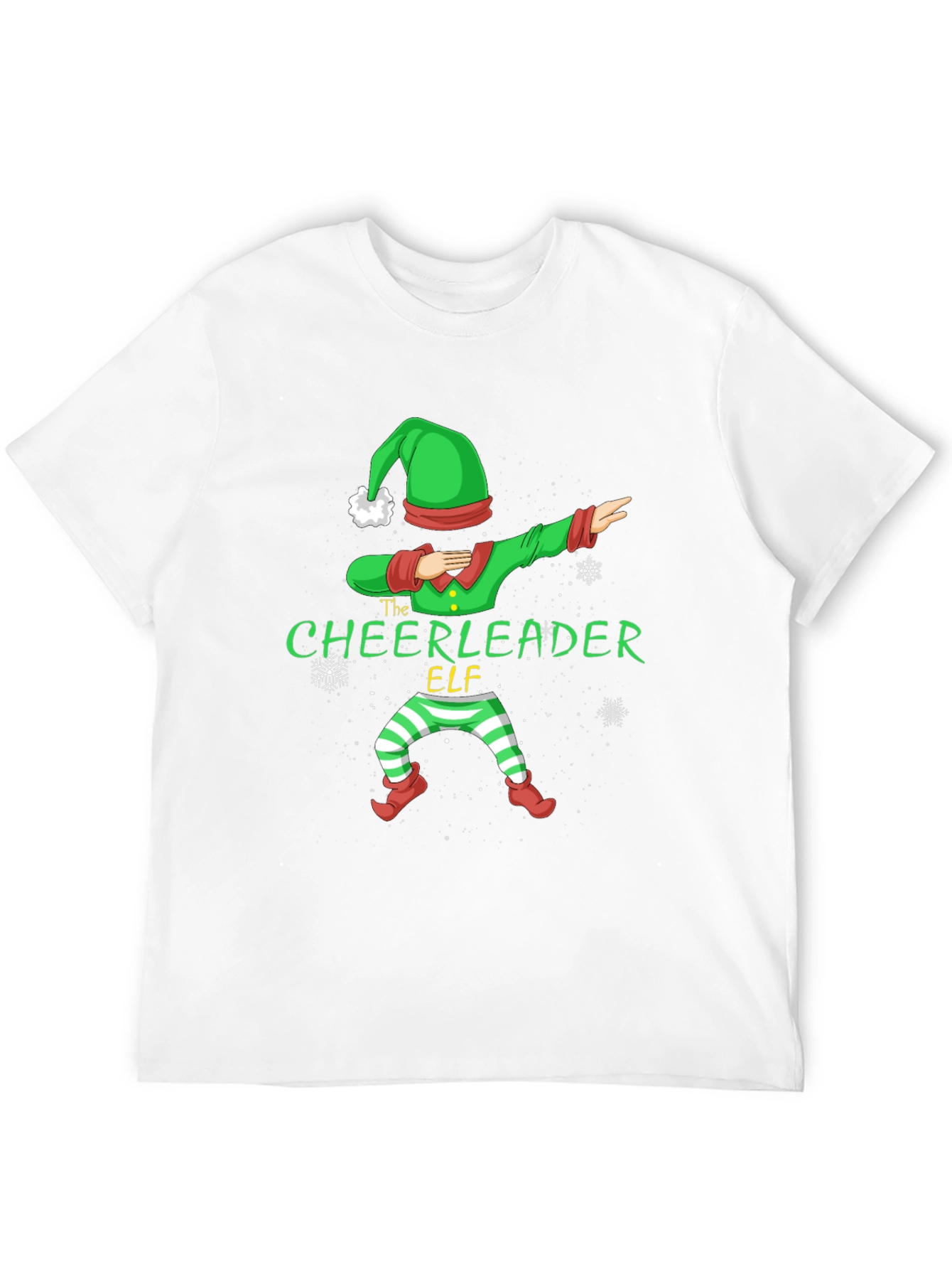 Cheerleader Elf Dabbing Christmas T-Shirt