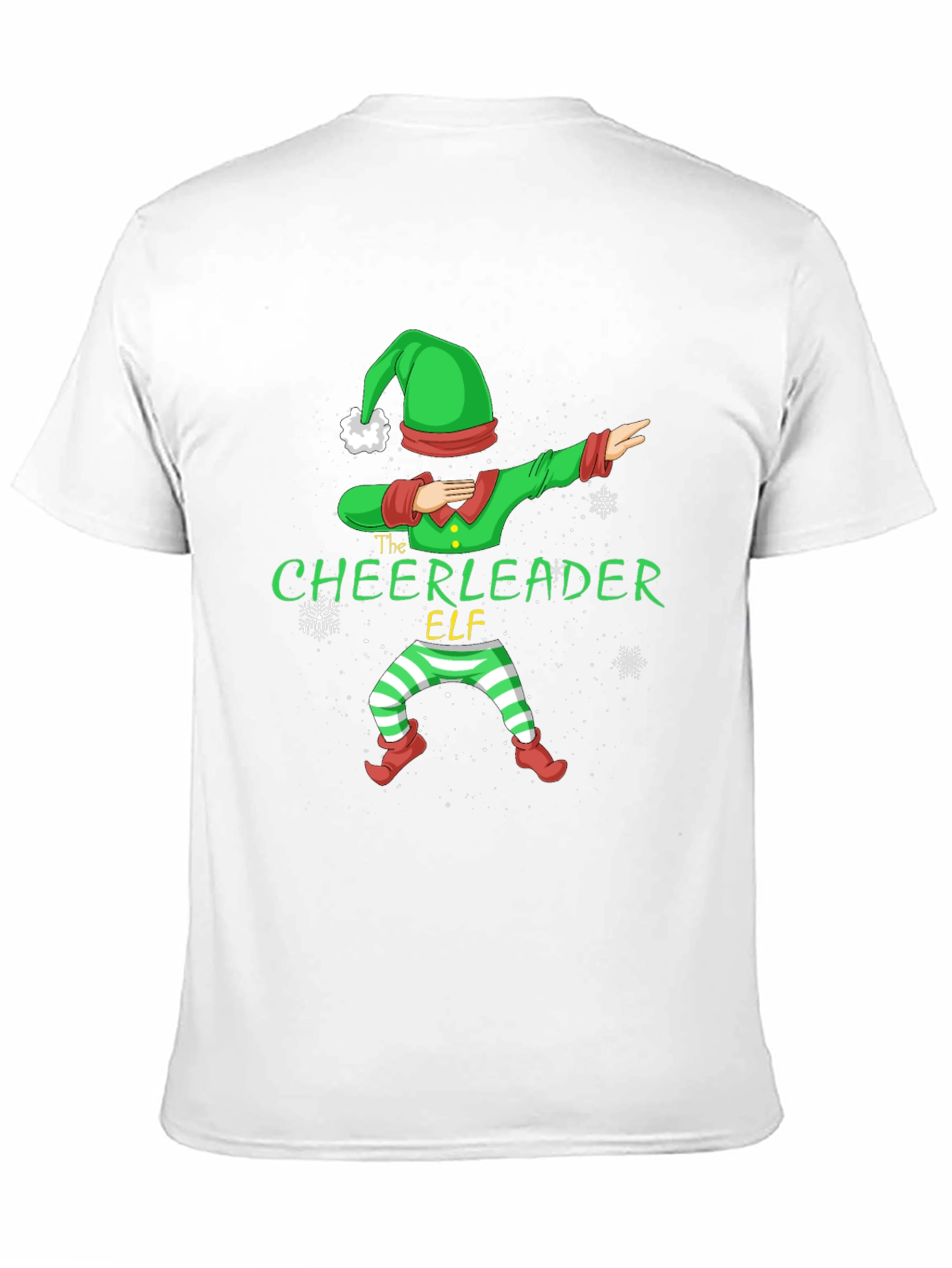 Cheerleader Elf Dabbing Christmas T-Shirt