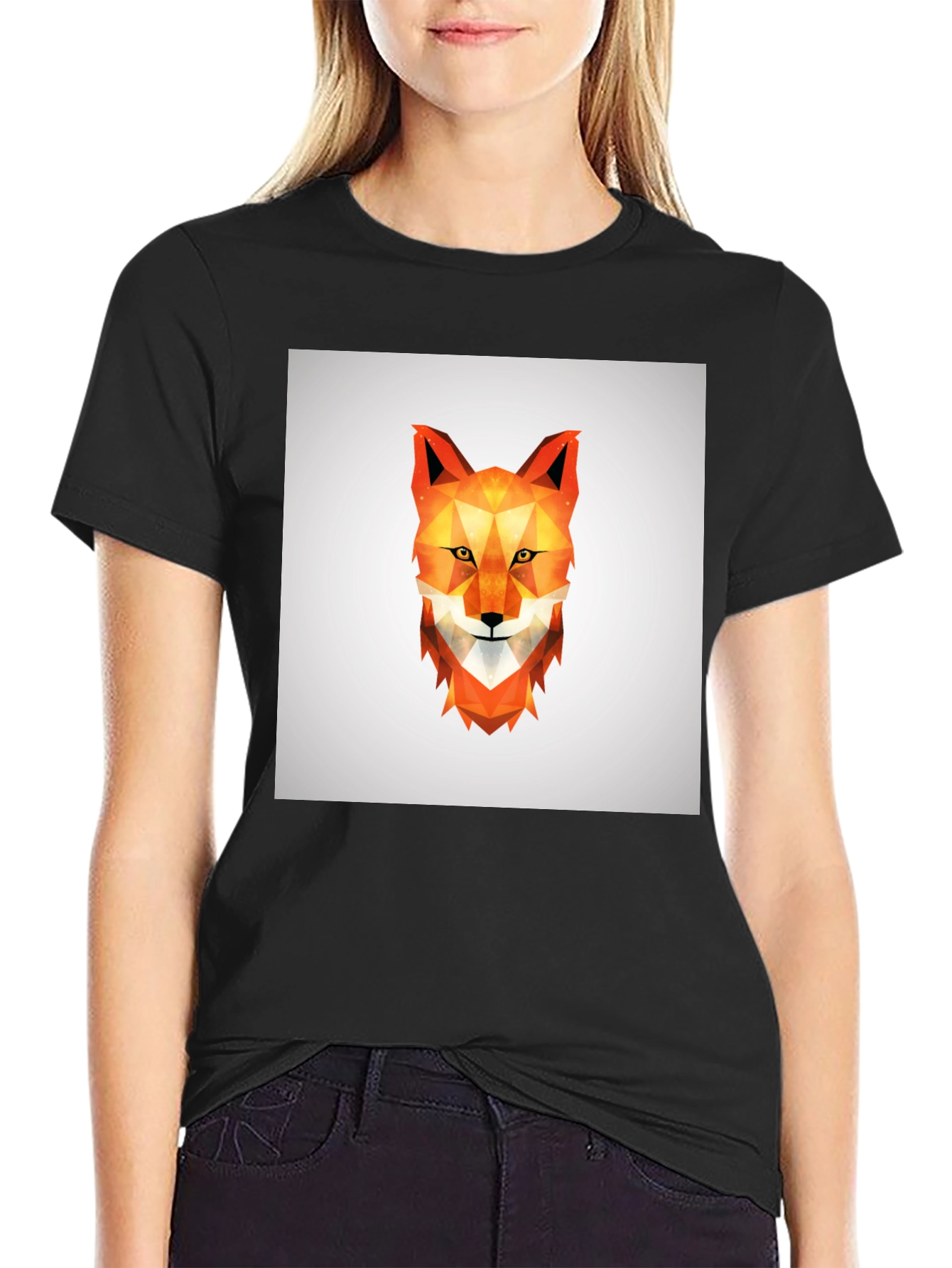 Geometric Fox Tee - Modern Graphic Print