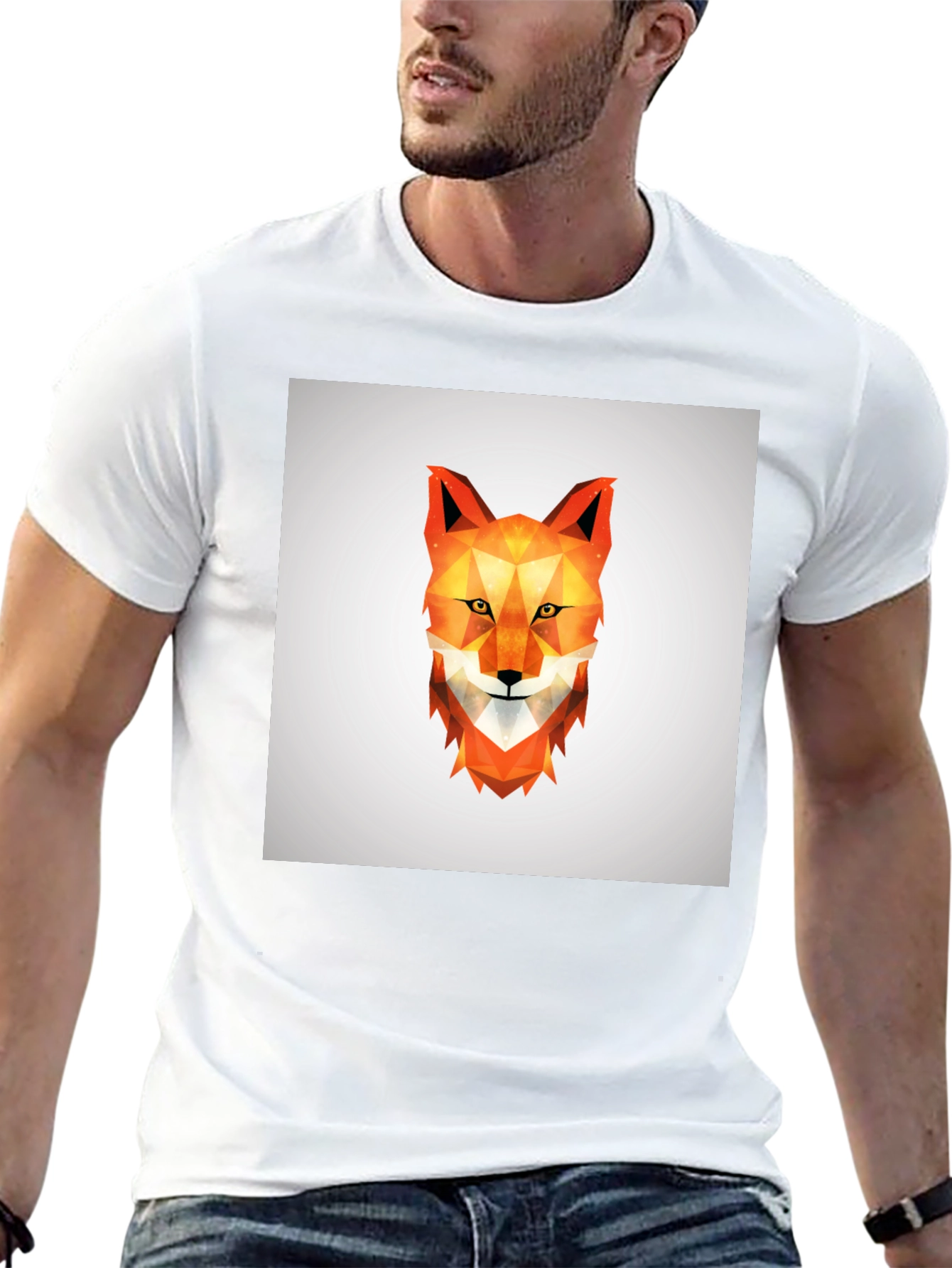 Geometric Fox Tee - Modern Graphic Print